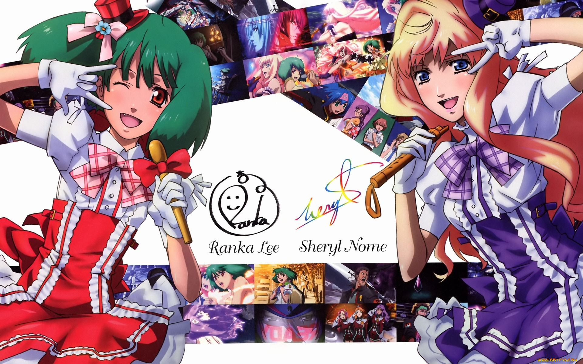 аниме, macross, frontier, девушки