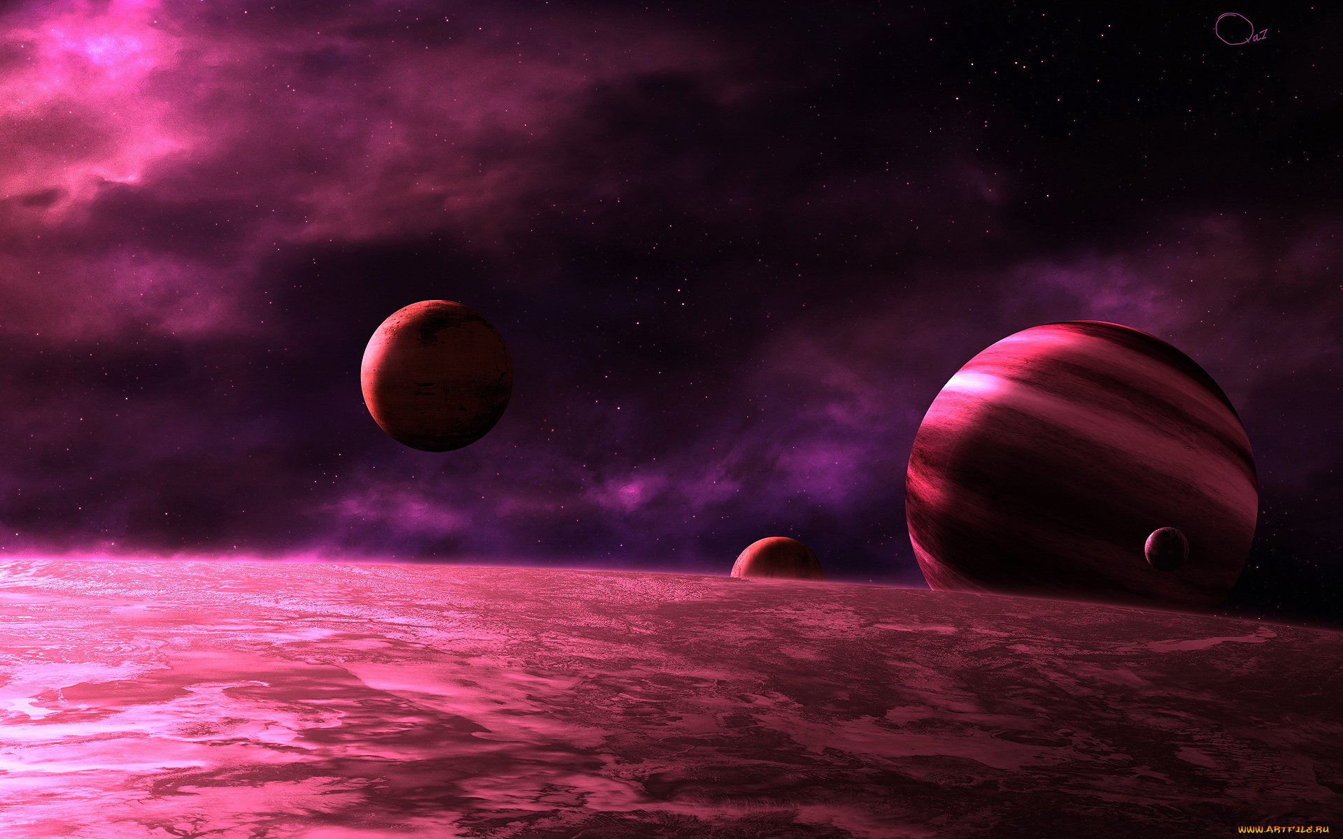 космос, арт, планетызвёзды