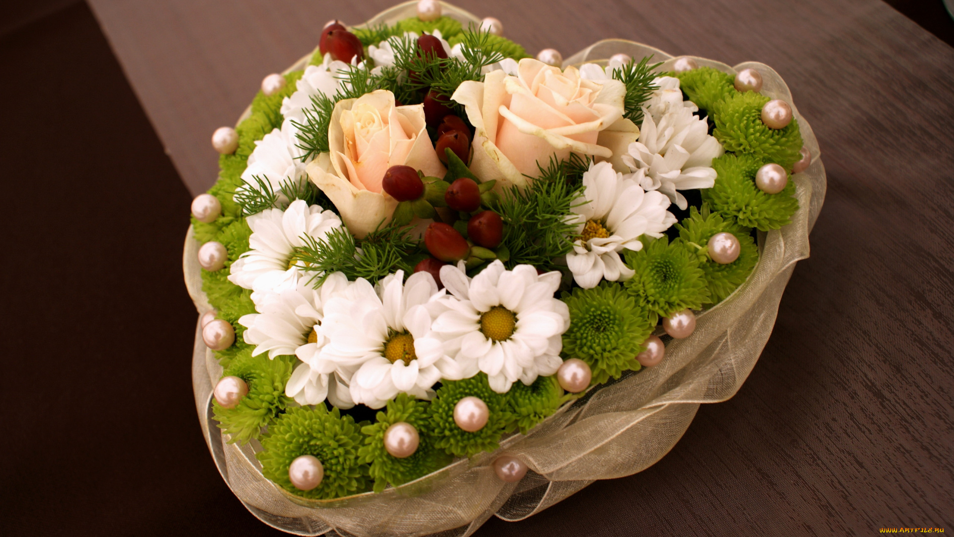 цветы, букеты, композиции, букет, ромашки, розы