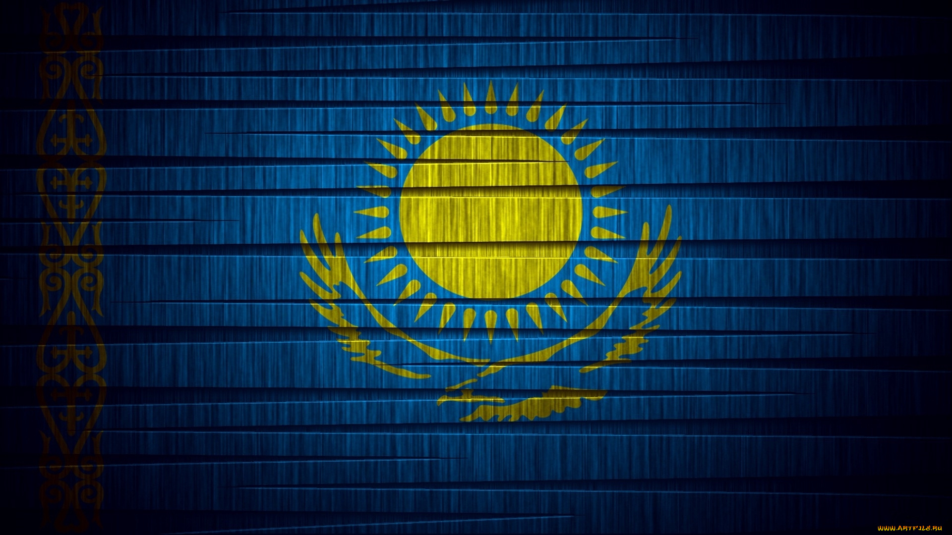 разное, граффити, казахстан, флаг