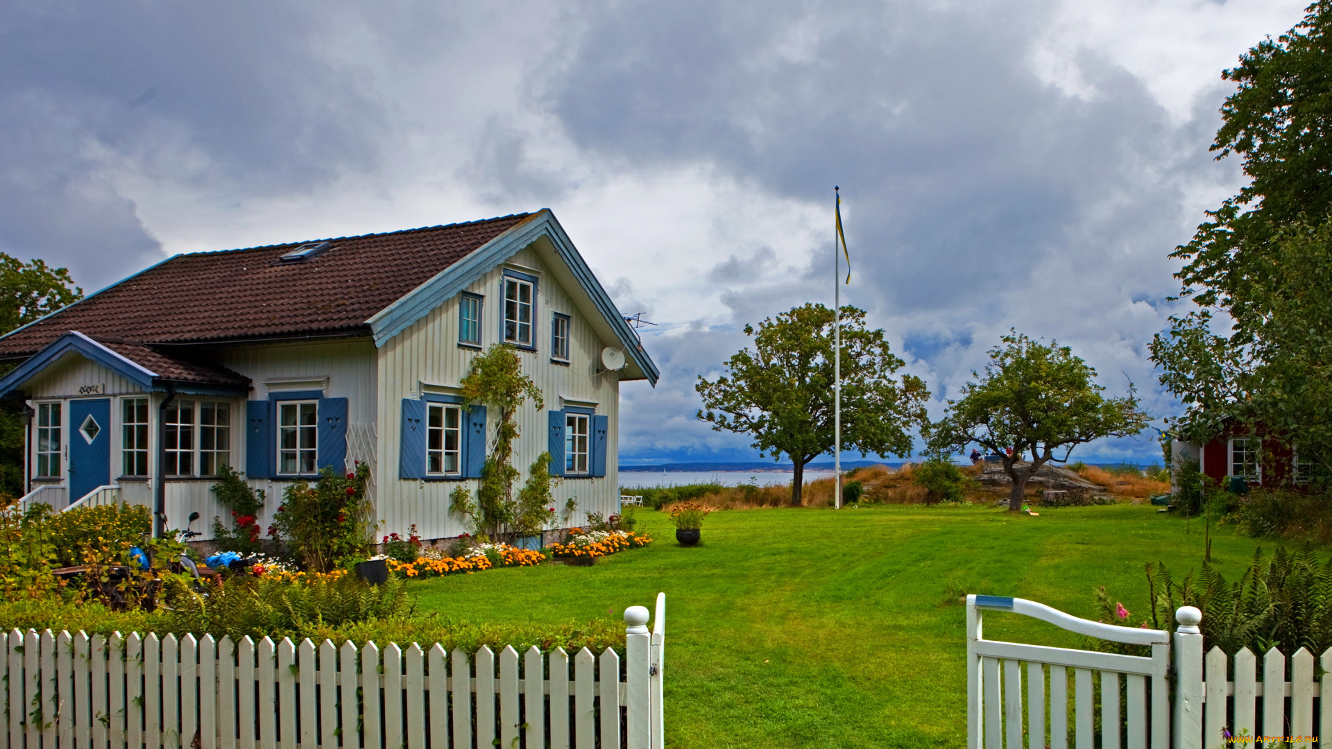 швеция, вестра, гёталанд, города, здания, дома, вестра-гёталанд