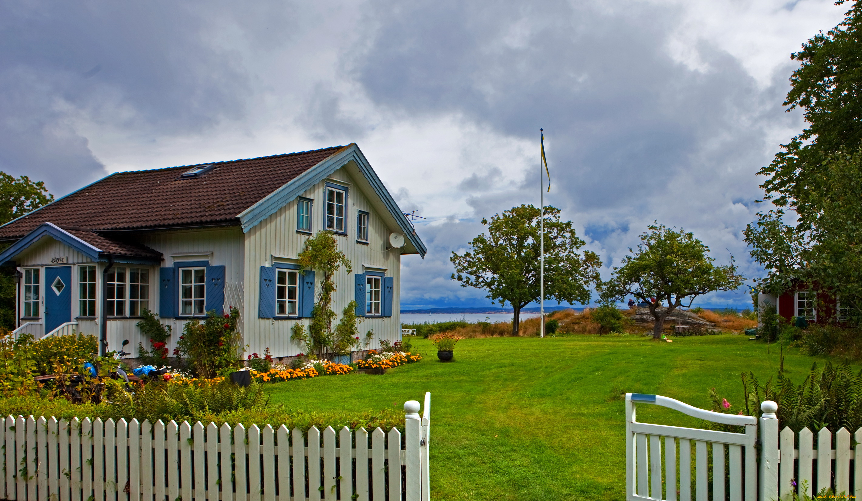 швеция, вестра, гёталанд, города, здания, дома, вестра-гёталанд