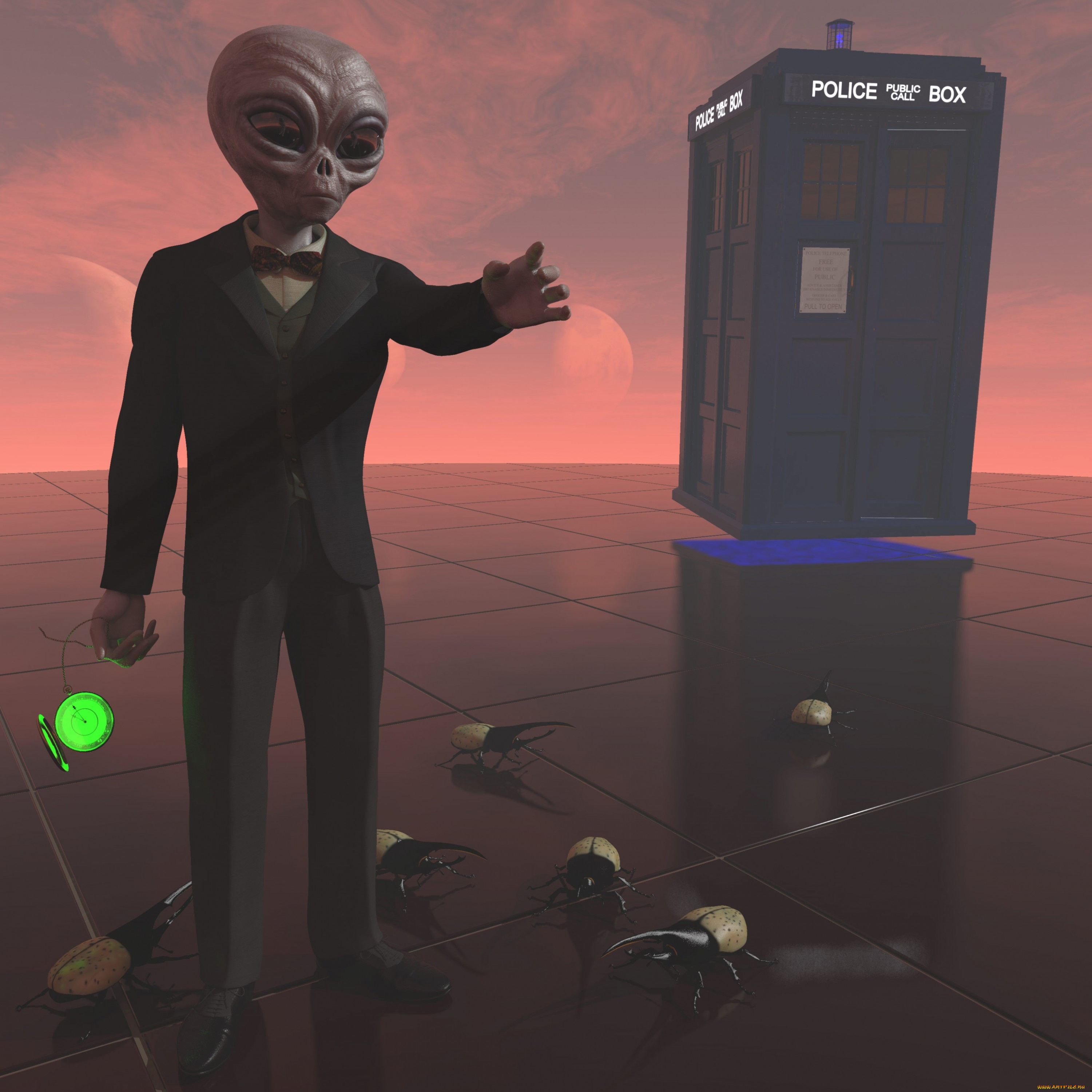 3д, графика, creatures, существа, гуманоид