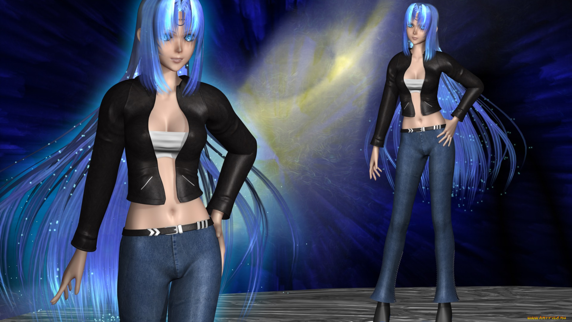 3д, графика, anime, аниме, девушки