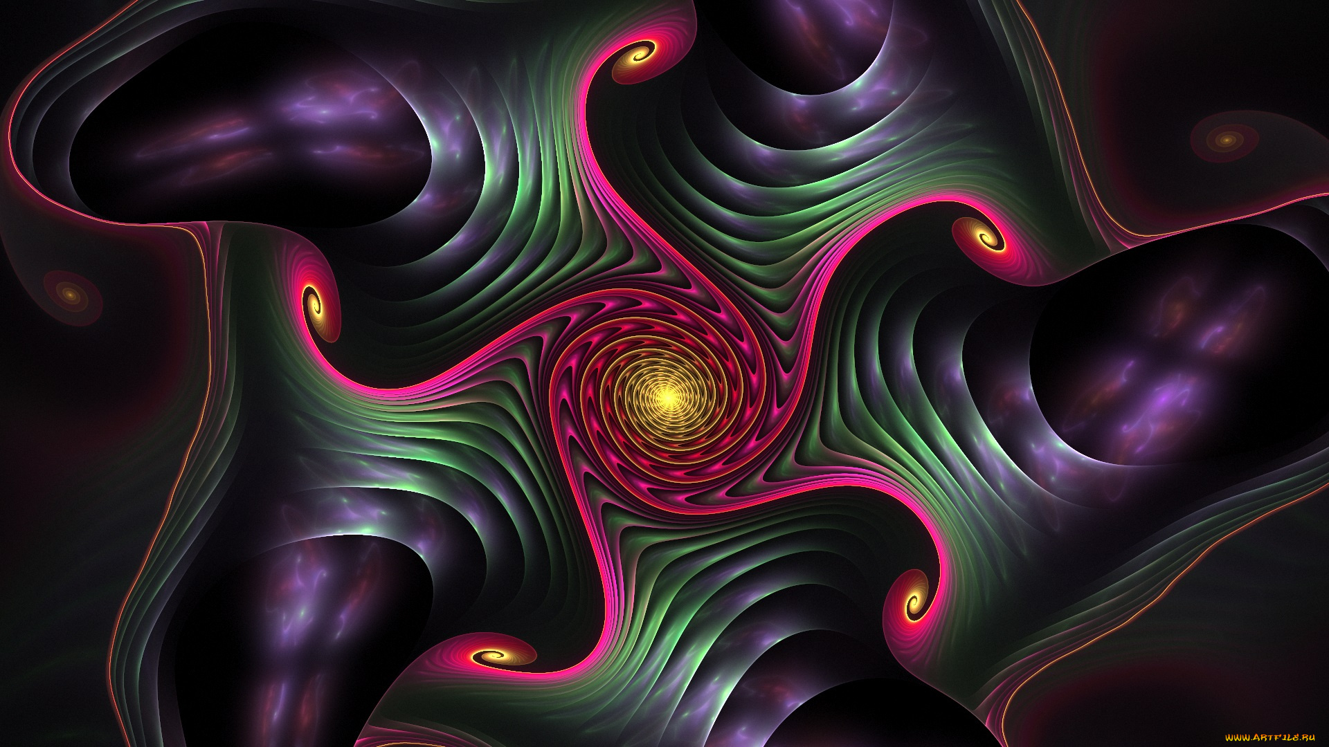 3д, графика, fractal, фракталы, цвета, узор, фон