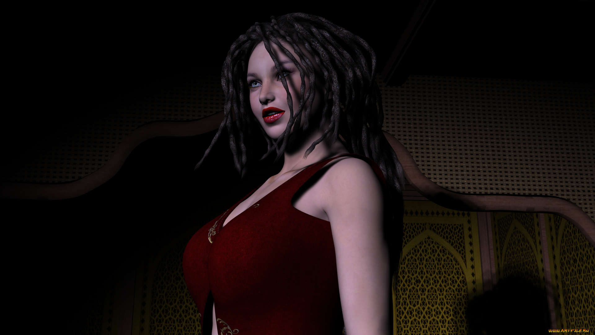 3д, графика, people, люди, девушка, взгляд