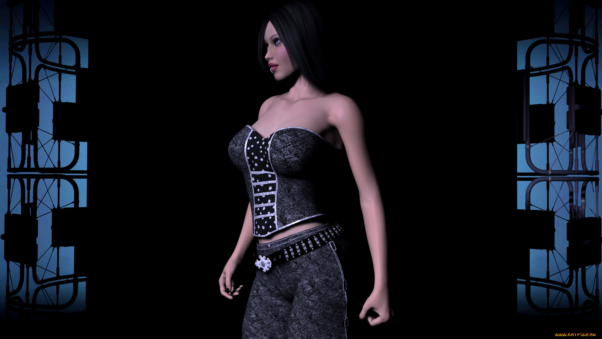 3д, графика, people, люди, девушка, взгляд