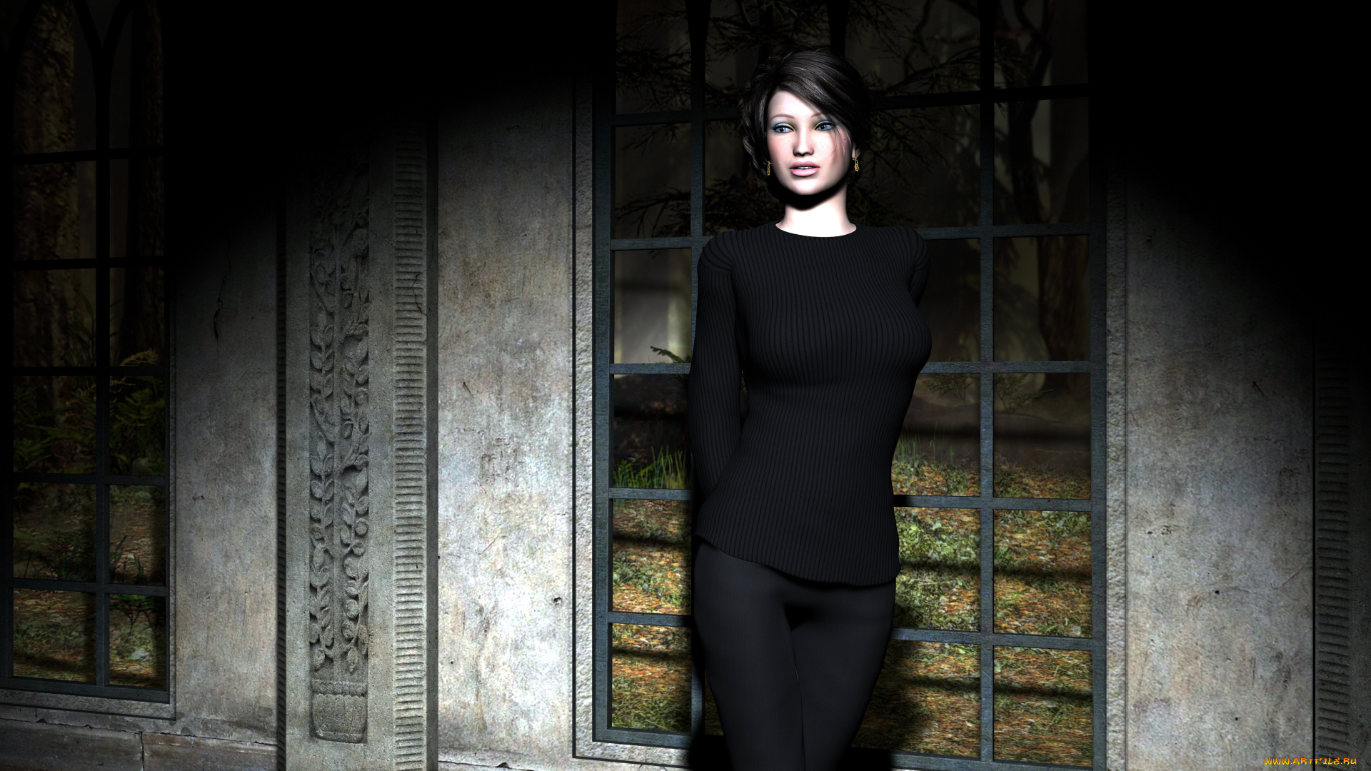 3д, графика, people, люди, взгляд, девушка