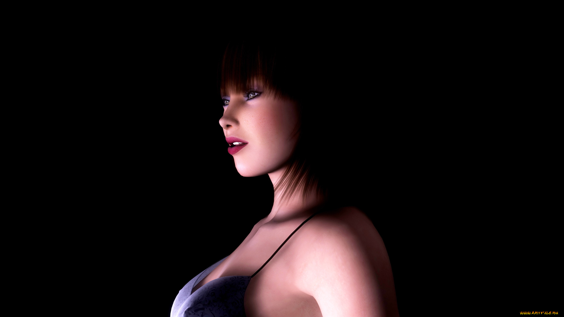 3д, графика, portraits, портрет, взгляд, девушка