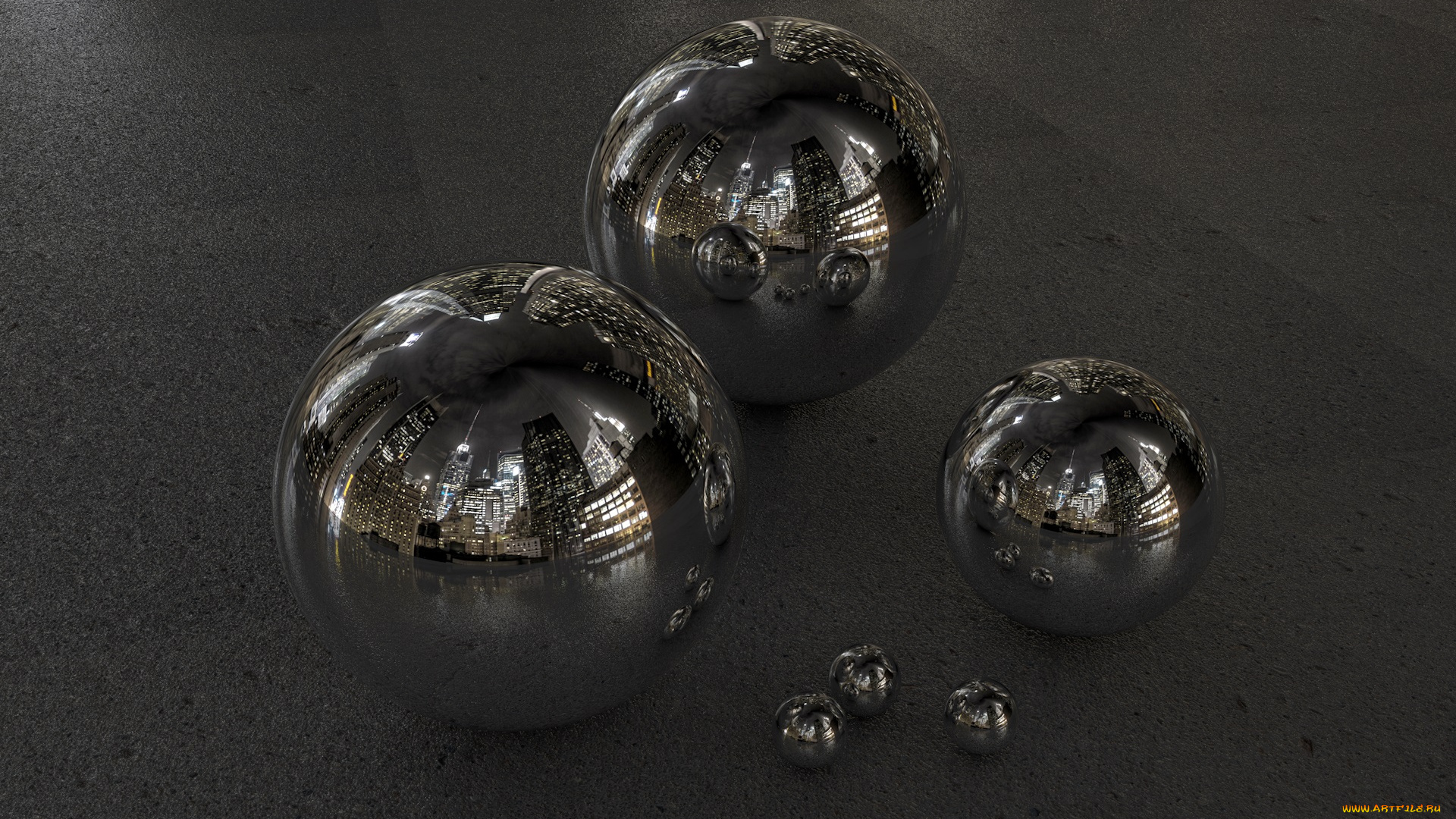 3д, графика, шары