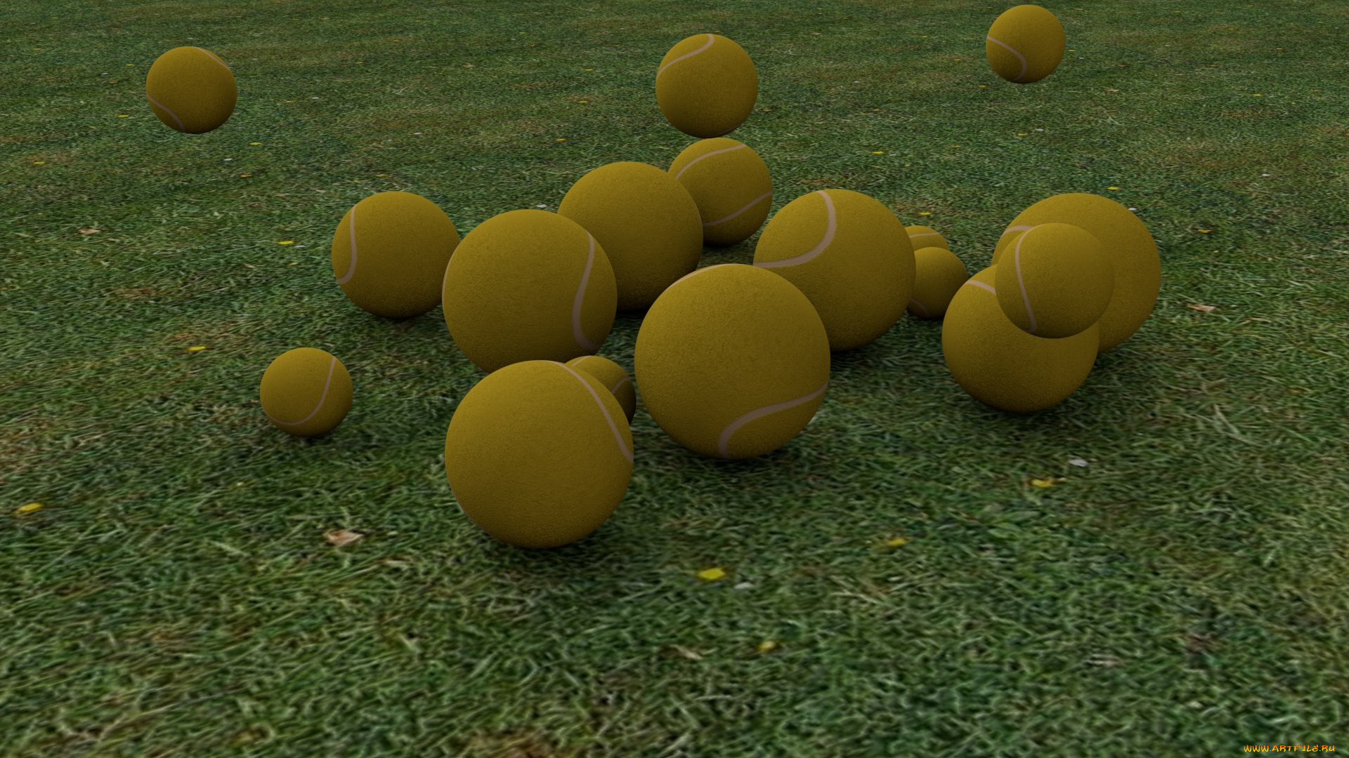 3д, графика, шары, мячи