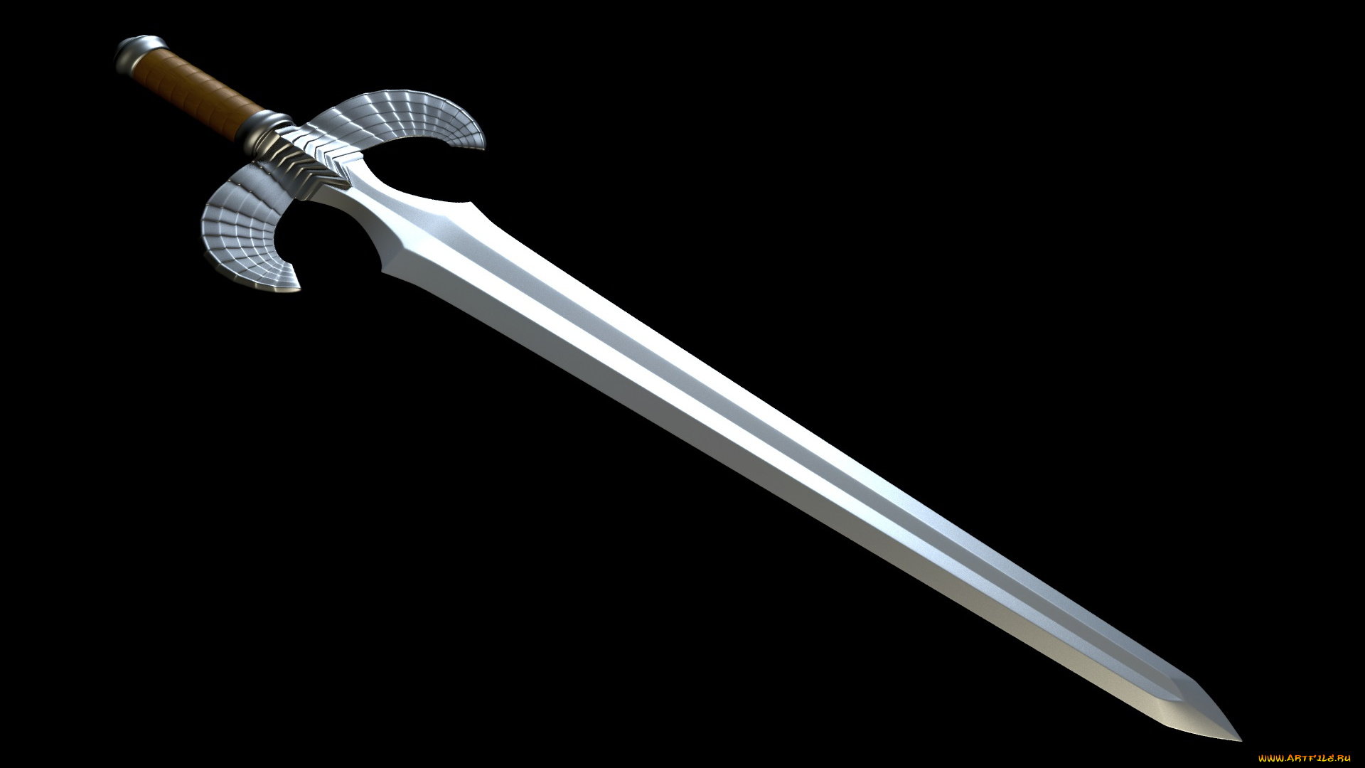 оружие, 3d, фон, меч