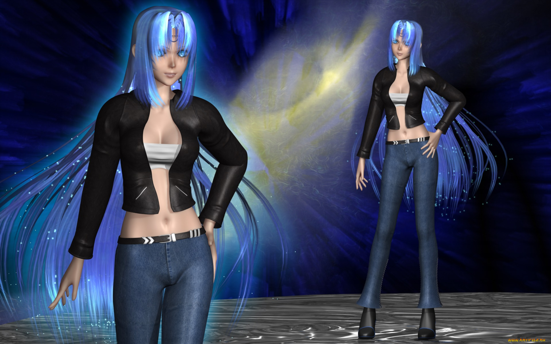 3д, графика, anime, аниме, девушки