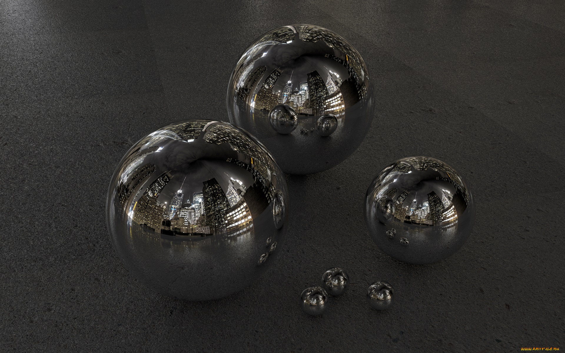 3д, графика, шары