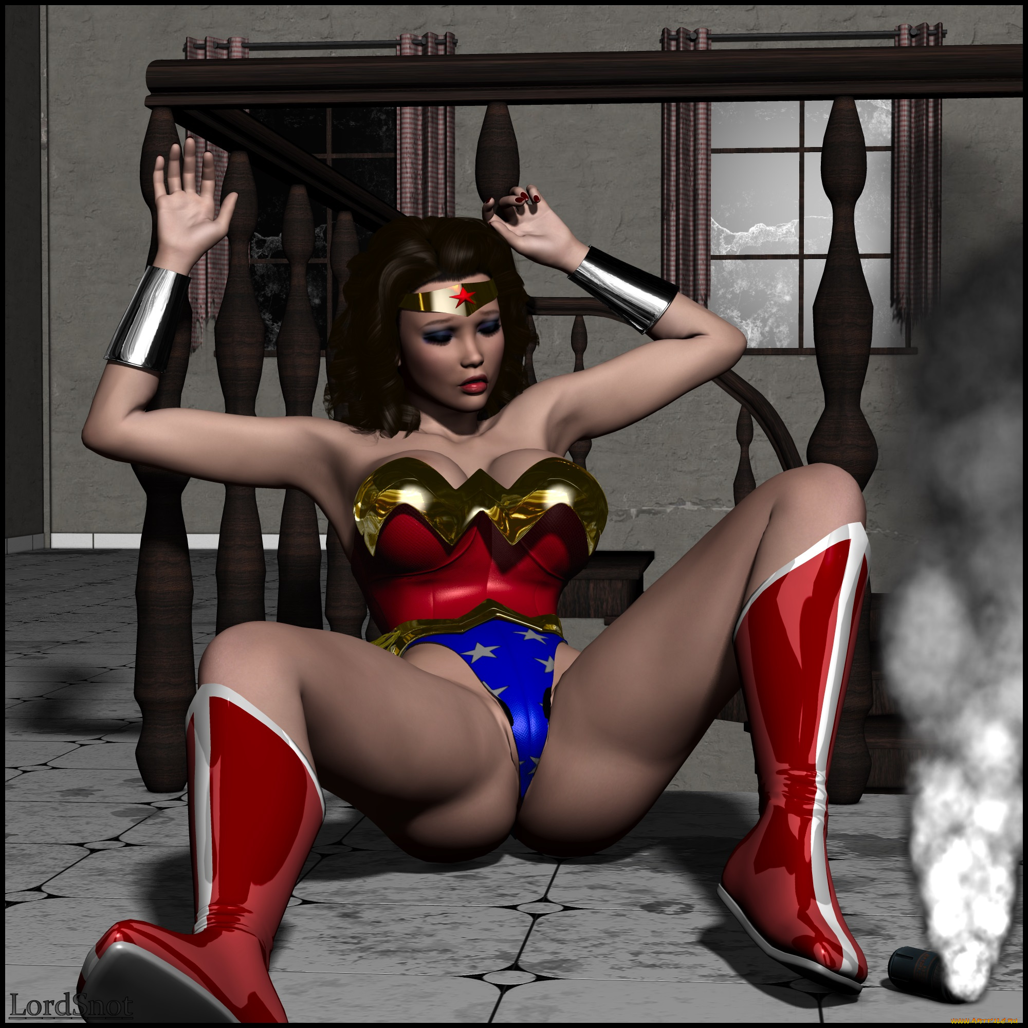 3д, графика, fantasy, фантазия, lordsnot, дымовая, шашка, девушка