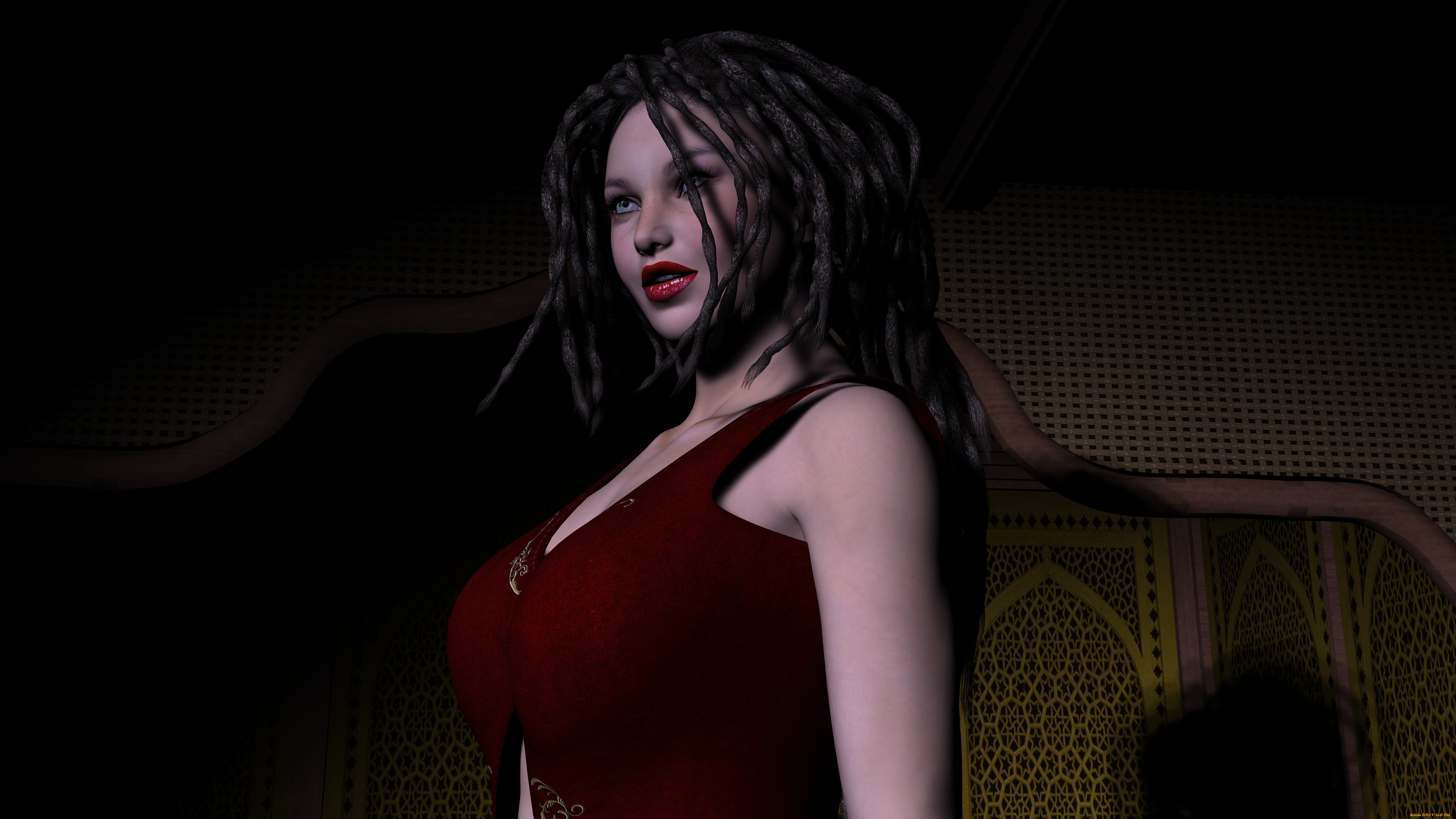 3д, графика, people, люди, девушка, взгляд