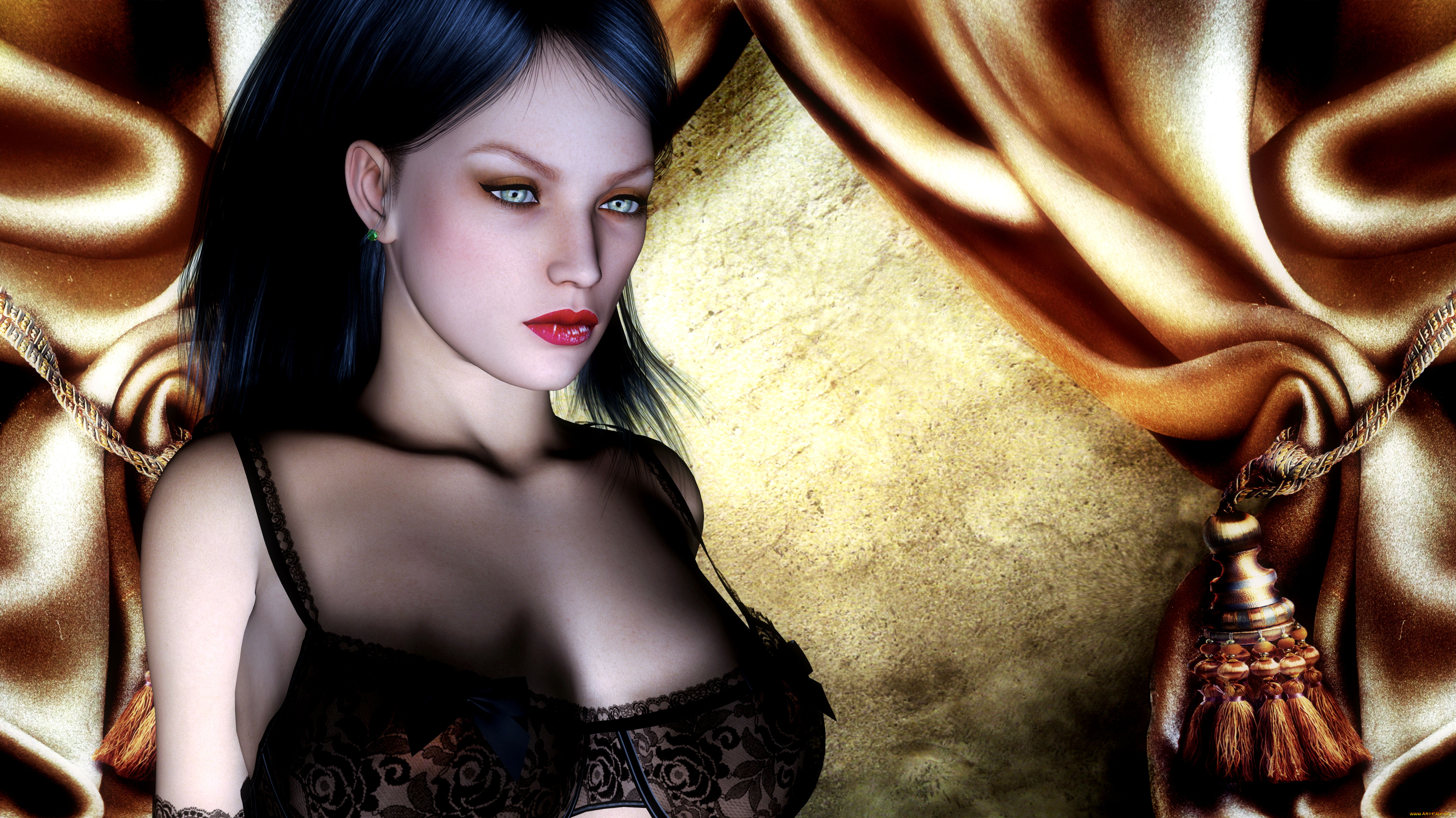 3д, графика, people, люди, взгляд, девушка