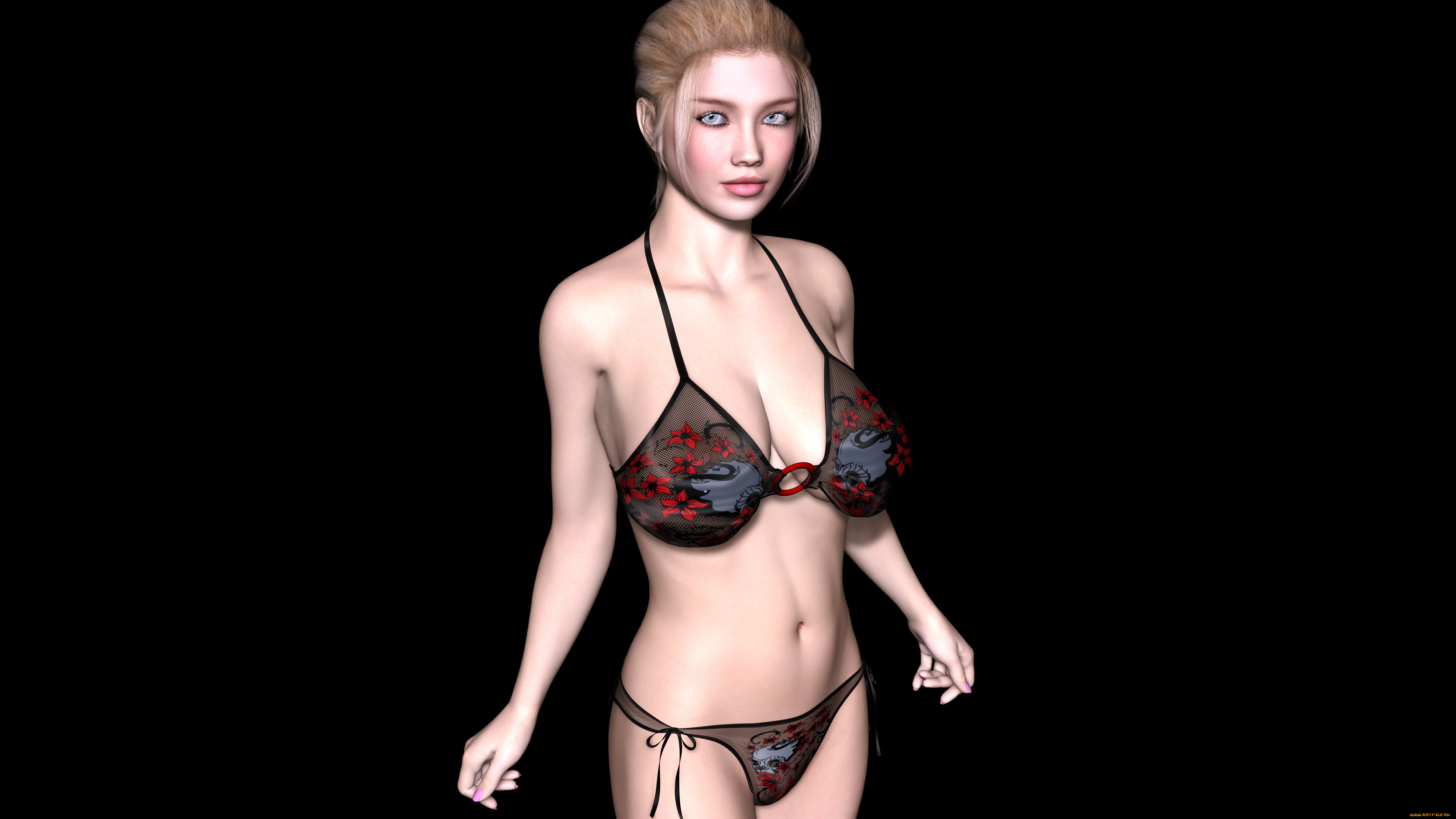 3д, графика, people, люди, взгляд, девушка