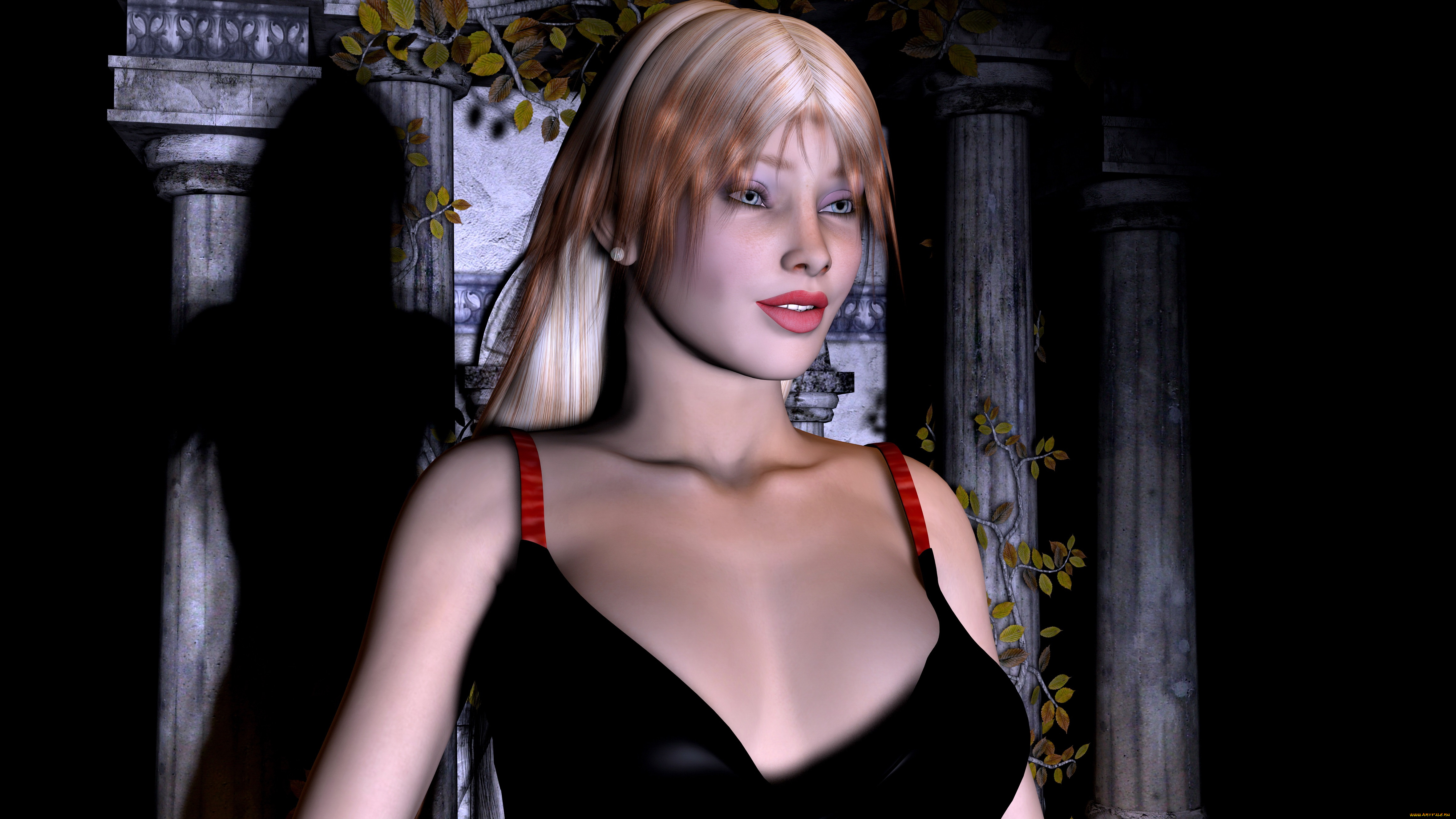 3д, графика, people, люди, взгляд, девушка