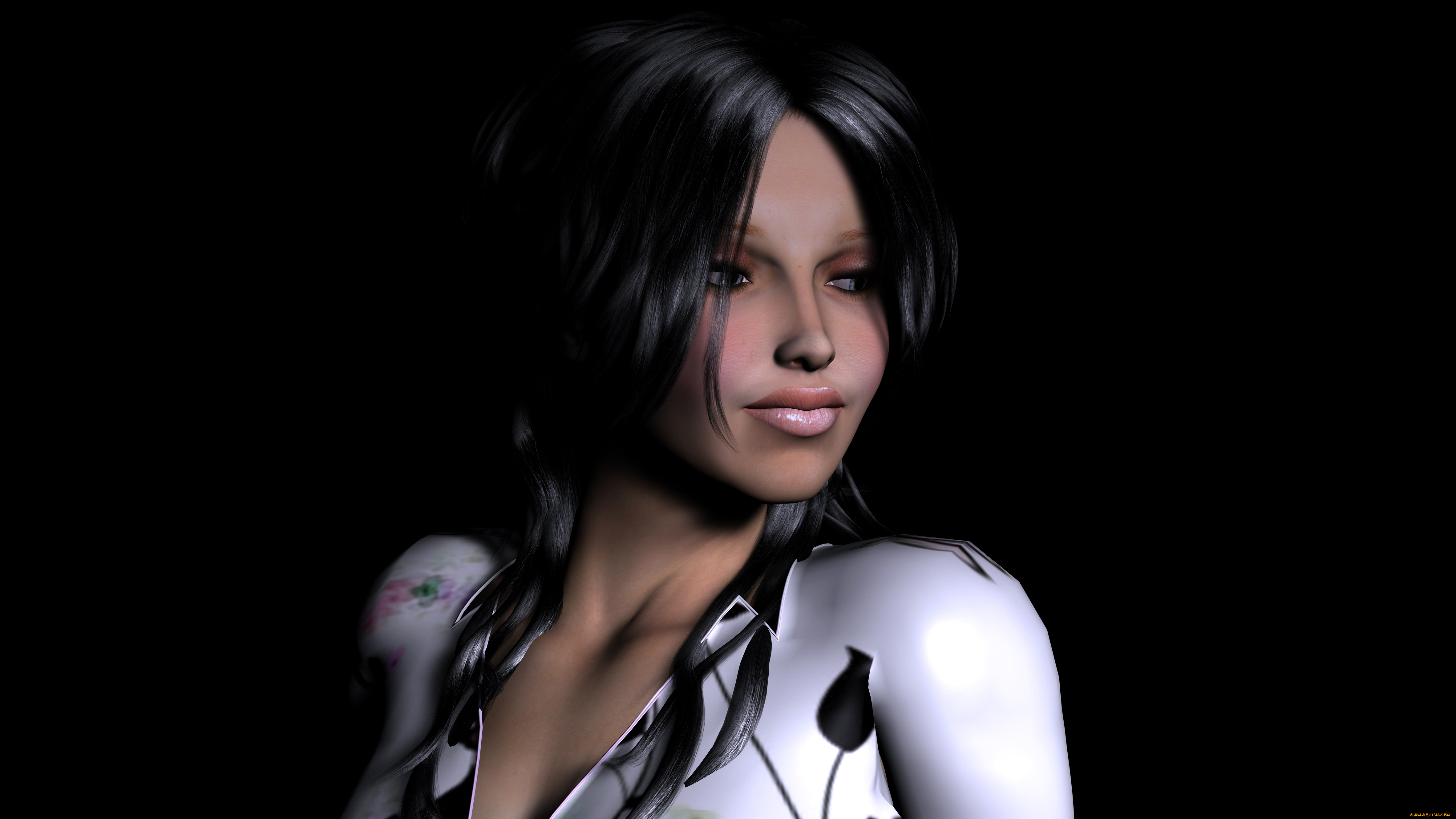 3д, графика, portraits, портрет, девушка, взгляд