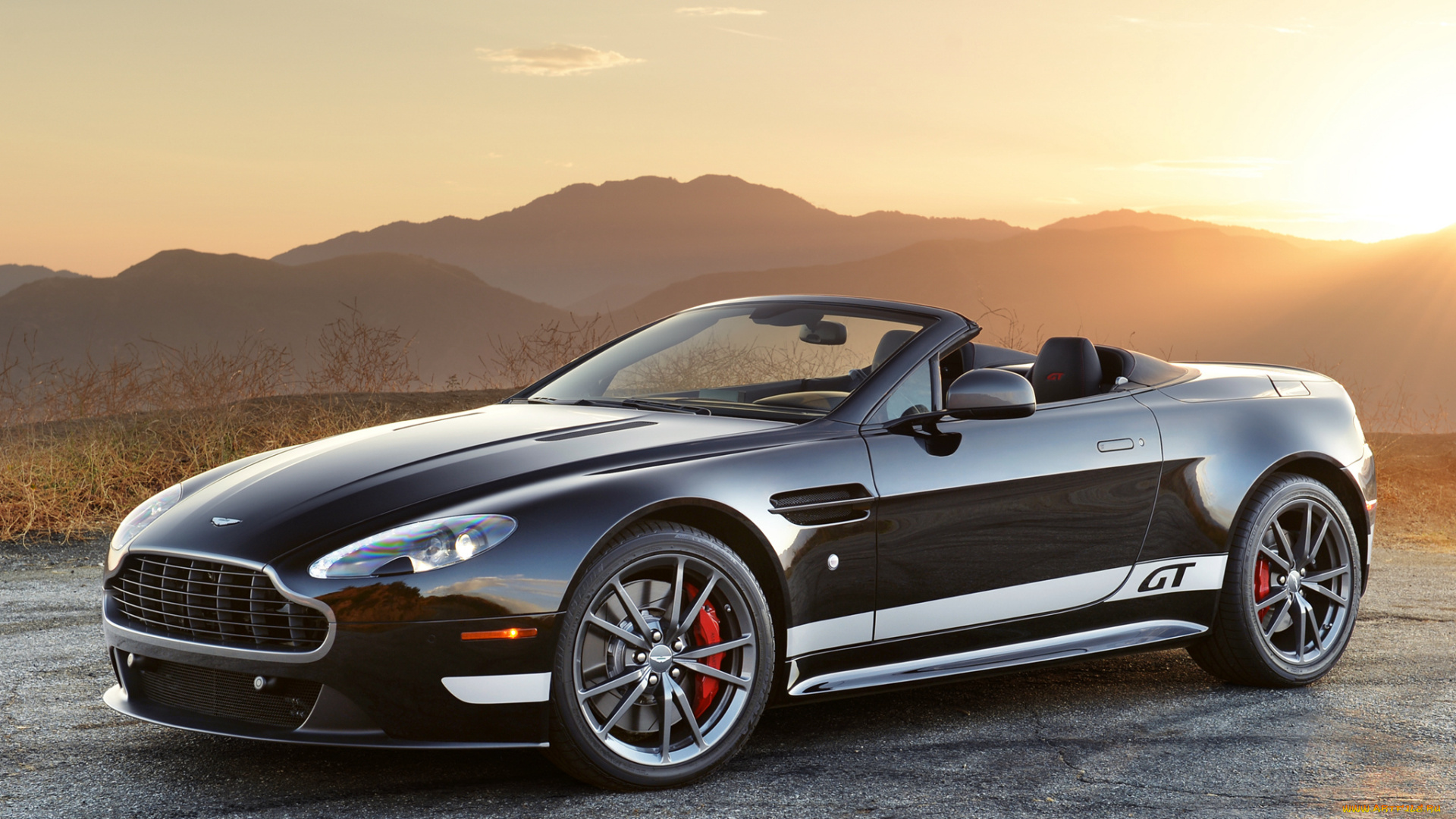 автомобили, aston, martin, gt, aston, martin, v8, vantage, темный, roadster, 2014г