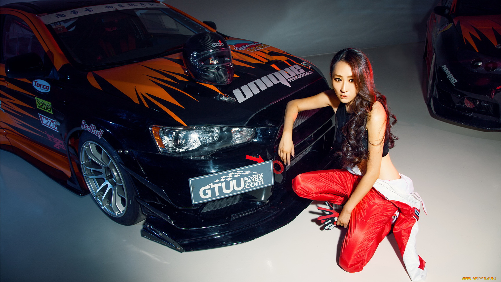 автомобили, авто, с, девушками, азиатка, автомобиль, девушка