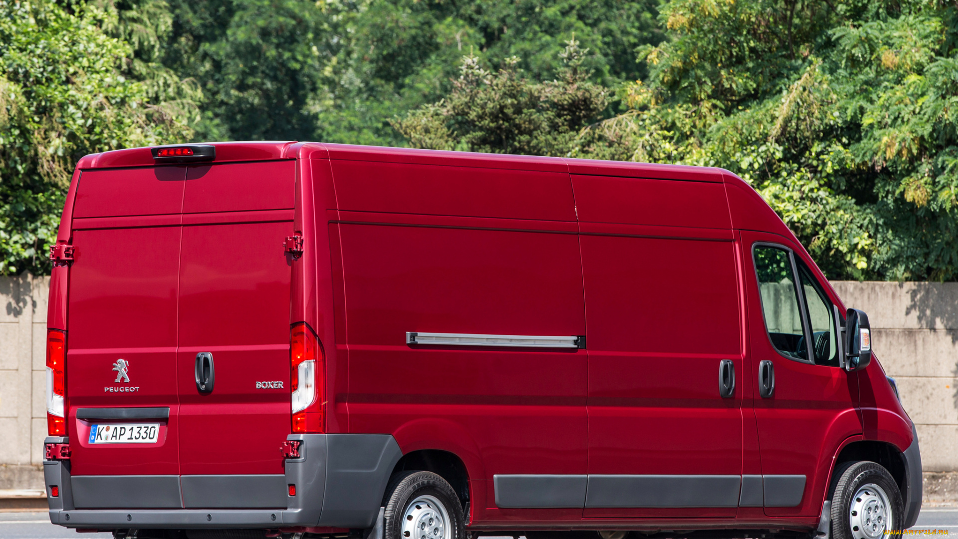 автомобили, peugeot, l3h2, 2014г, красный, van, boxer