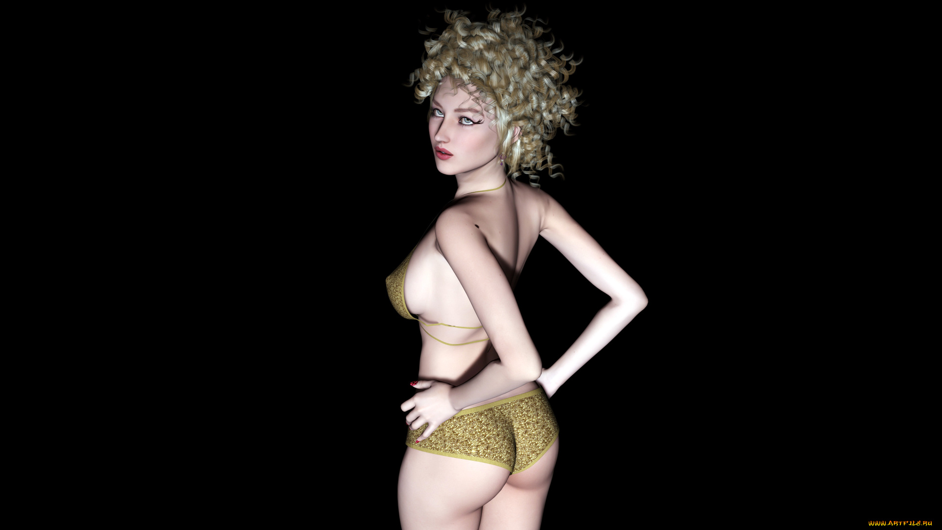 bunny, 3д, графика, люди, , people, взгляд, девушка