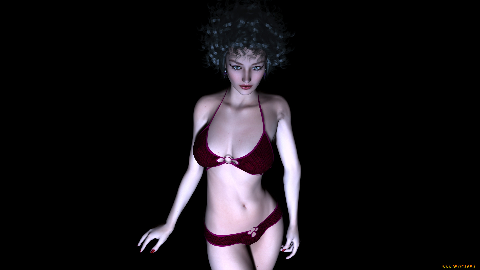 bunny, 3д, графика, люди, , people, взгляд, девушка