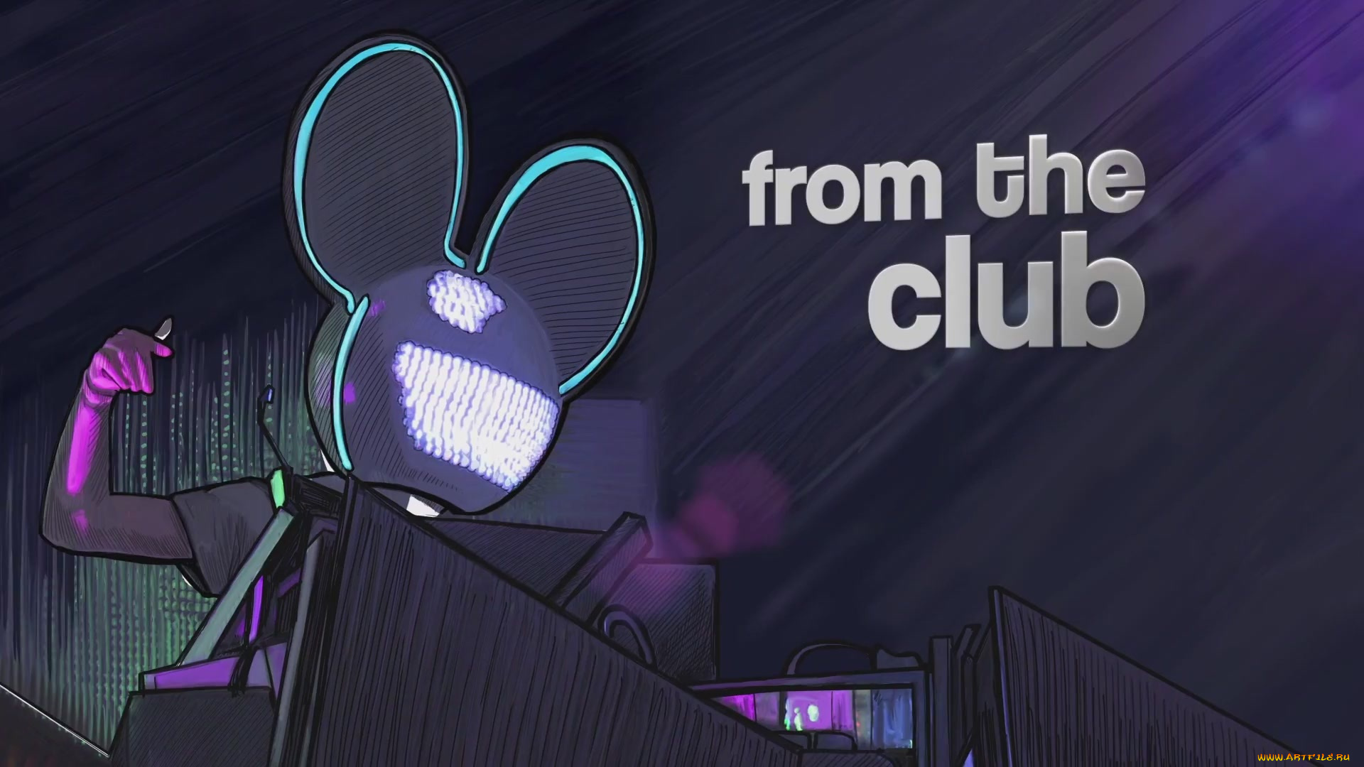 музыка, -, другое, уши, мышь, electro, house, from, the, club, дэдмаус, deadmau5, улыбка, dj, cj, progressive