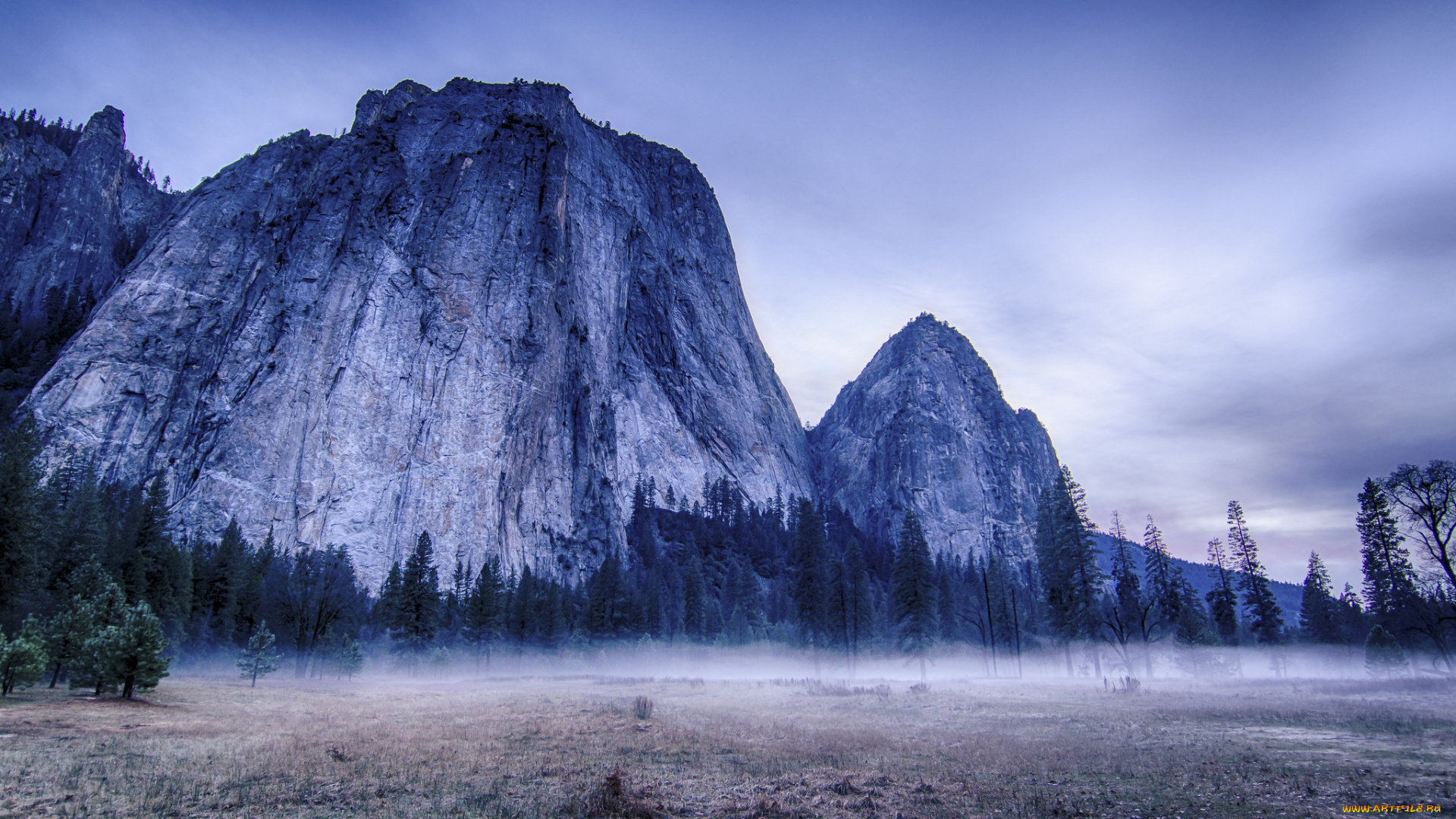 природа, горы, туман, деревья, сша, йосемити, usa, yosemite, national, park, пейзаж