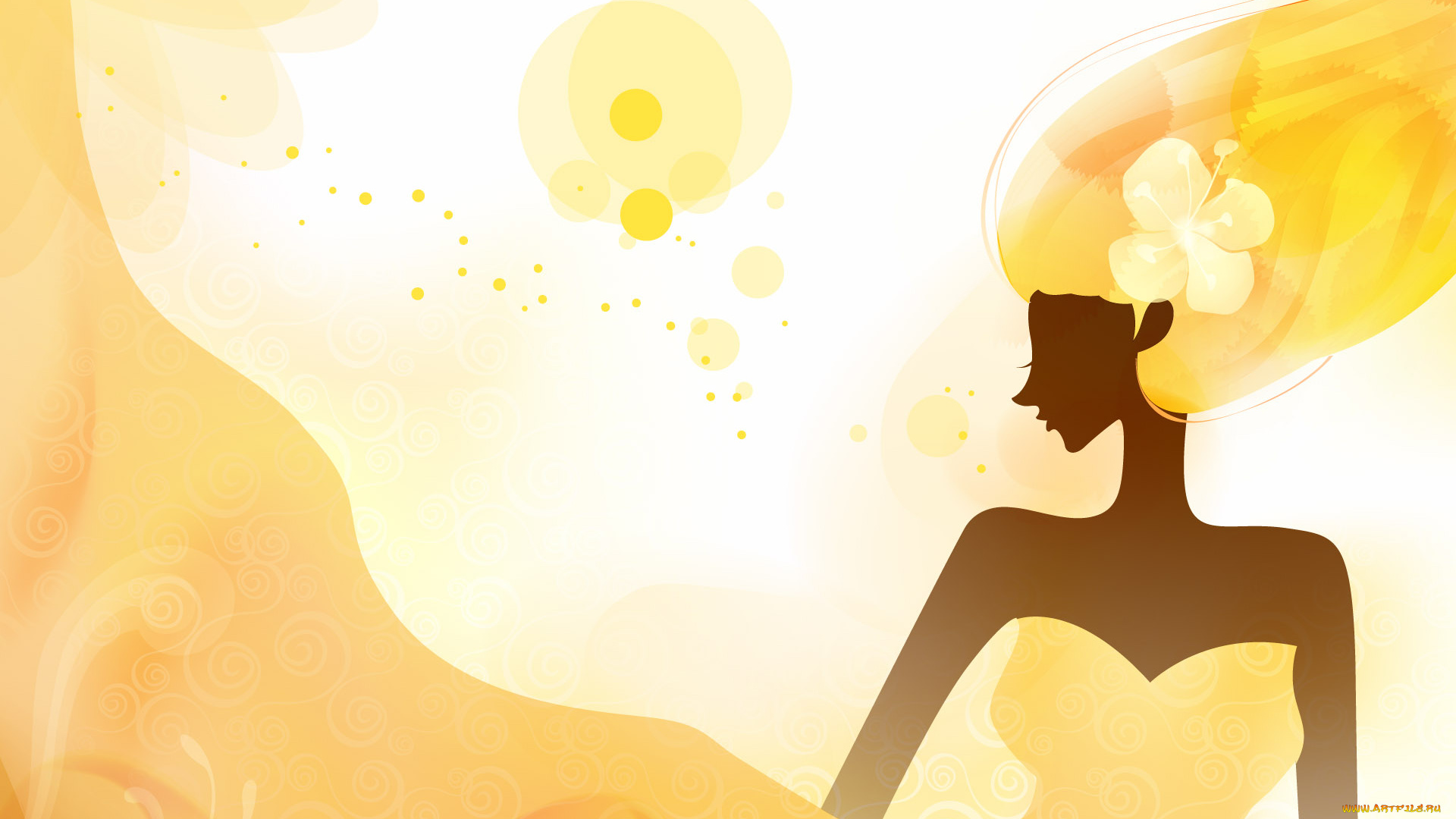 векторная, графика, девушки, девушка, фон, взгляд