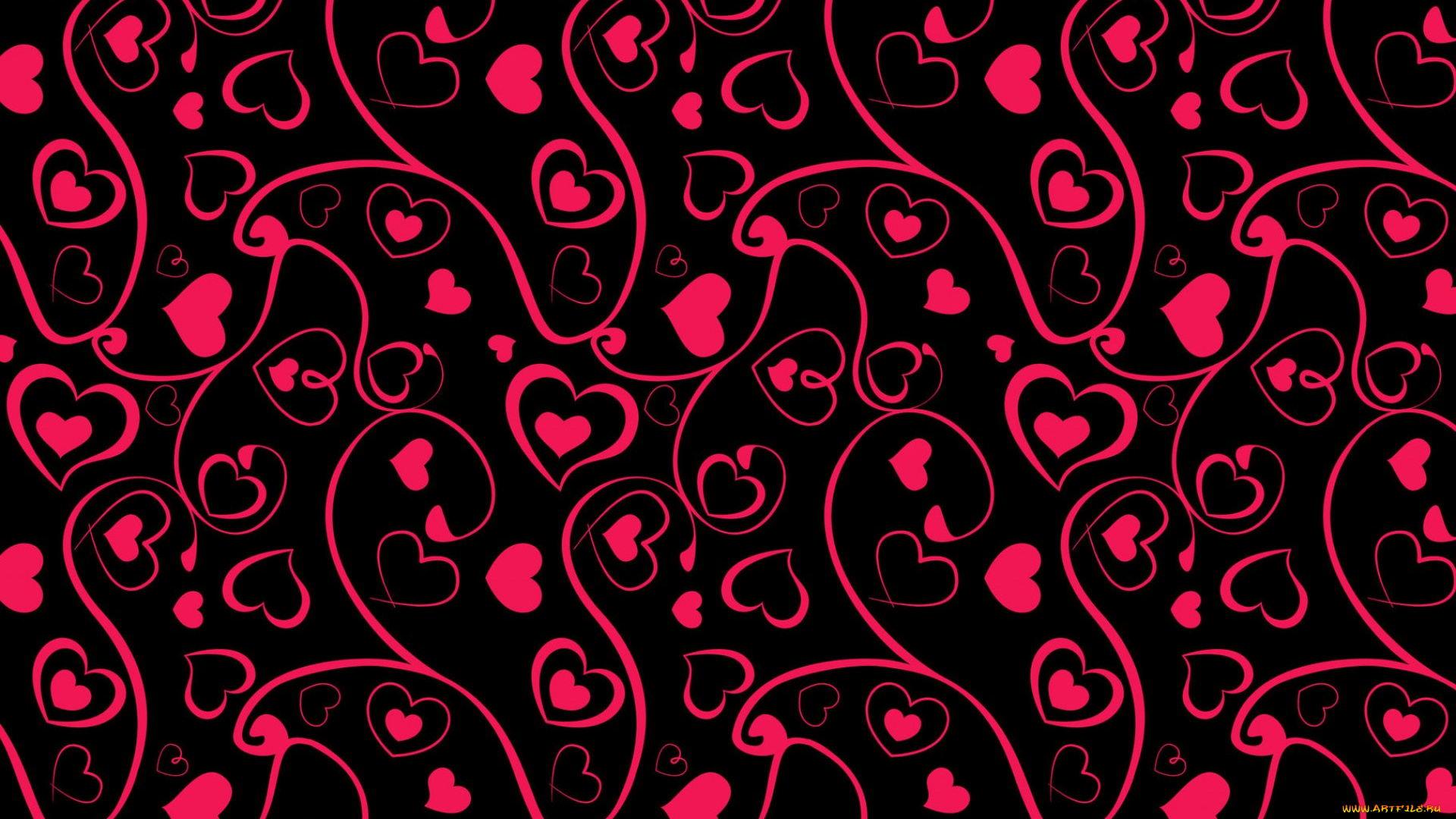 векторная, графика, сердечки