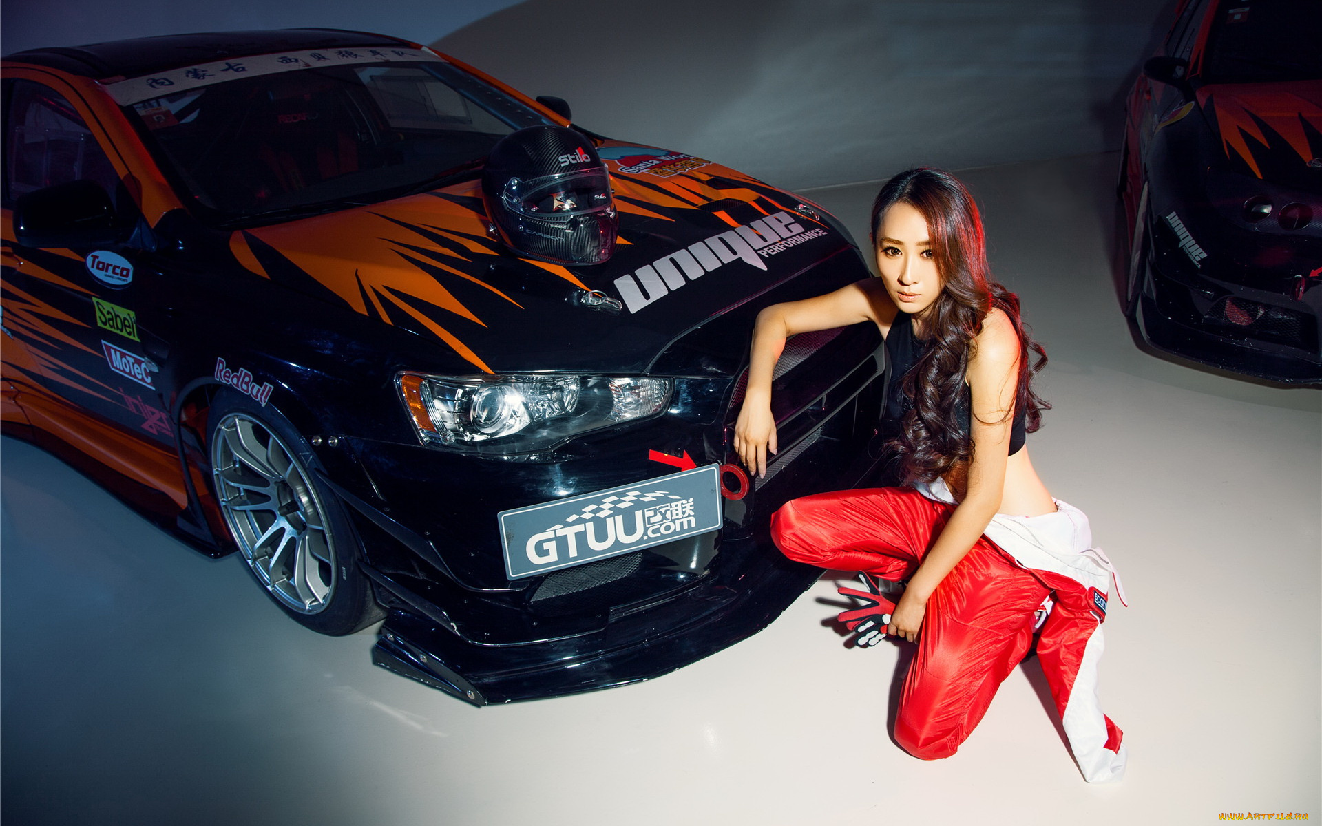 автомобили, авто, с, девушками, азиатка, автомобиль, девушка