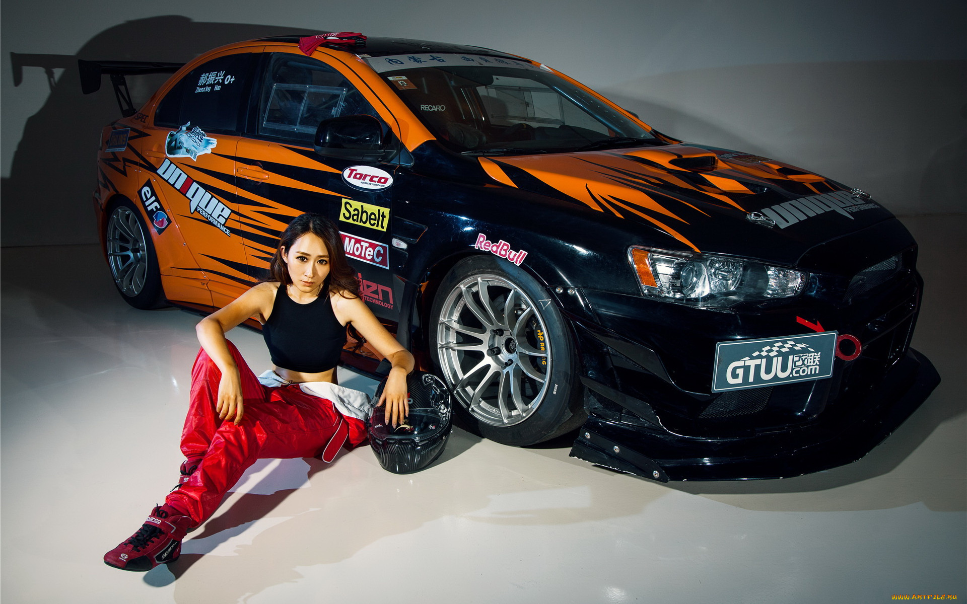 автомобили, авто, с, девушками, азиатка, автомобиль, девушка