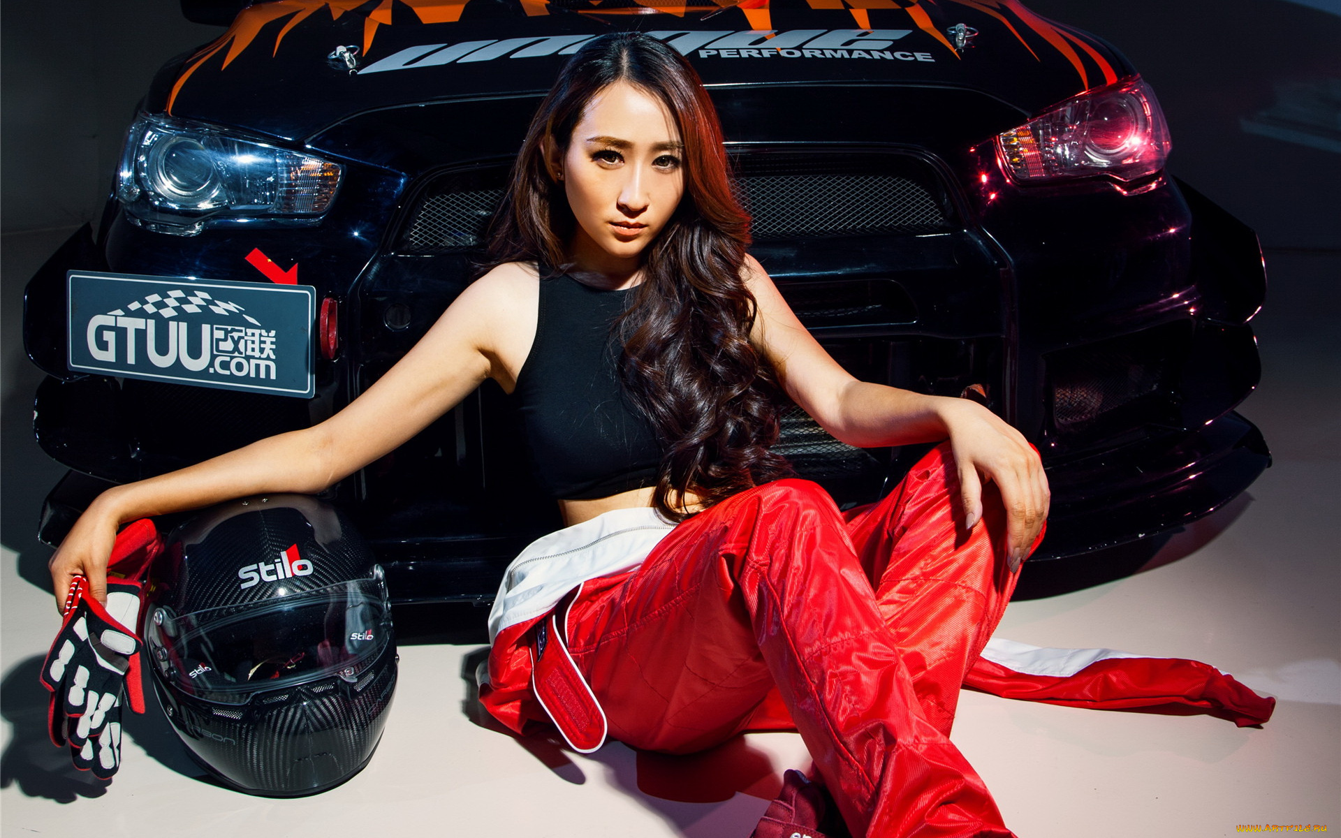 автомобили, авто, с, девушками, азиатка, автомобиль, девушка