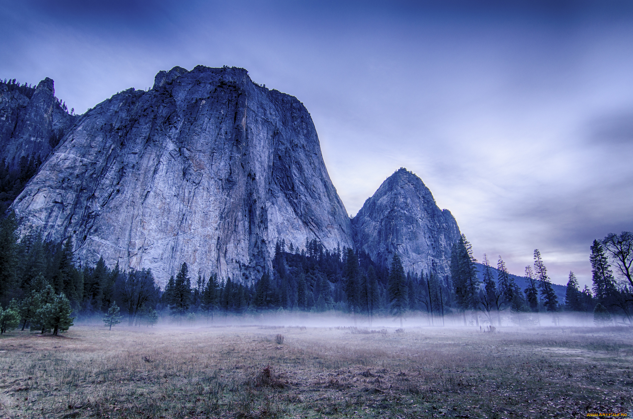 природа, горы, туман, деревья, сша, йосемити, usa, yosemite, national, park, пейзаж