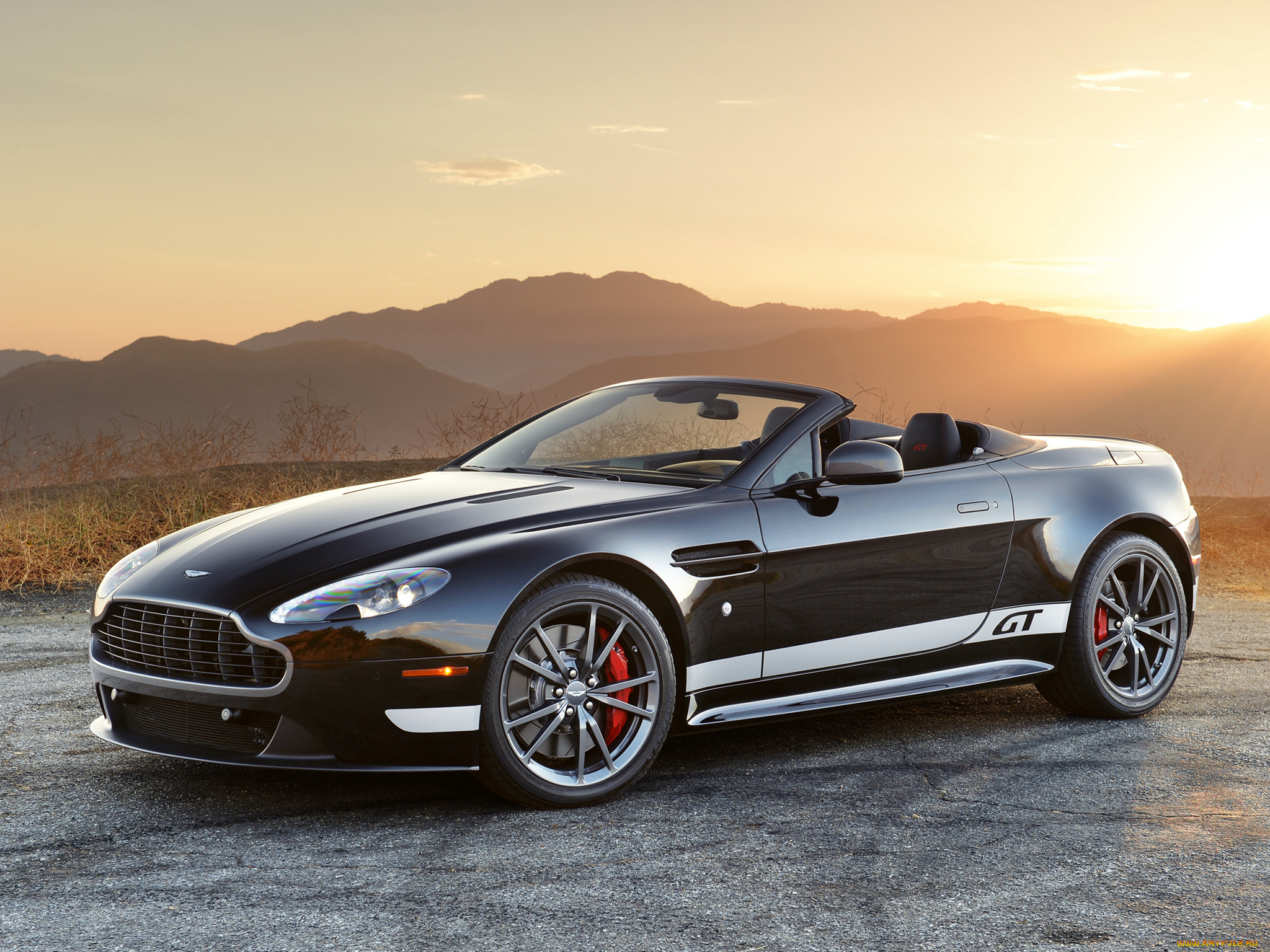 автомобили, aston, martin, gt, aston, martin, v8, vantage, темный, roadster, 2014г