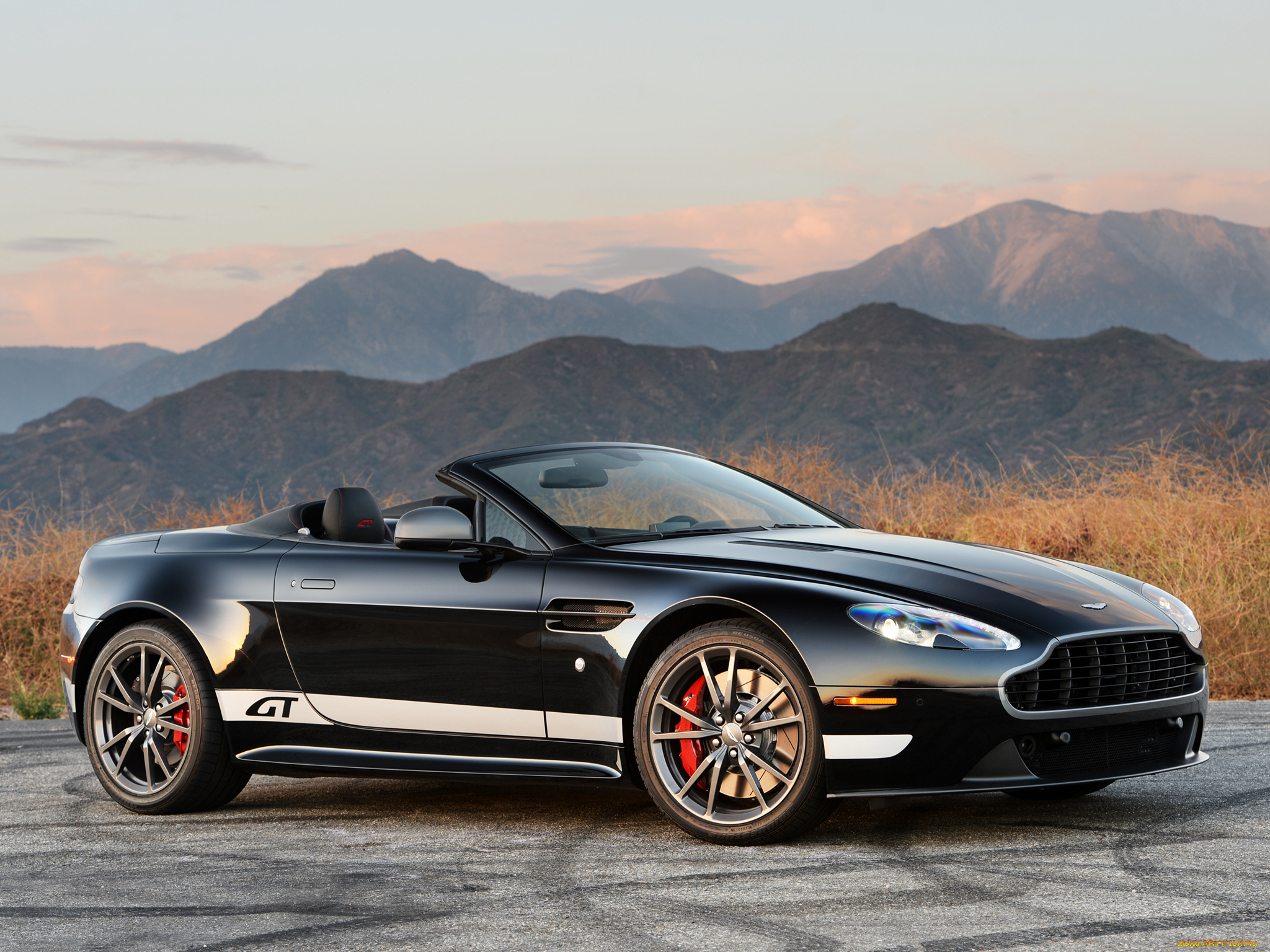 автомобили, aston, martin, roadster, gt, vantage, v8, aston, martin, темный, 2014г