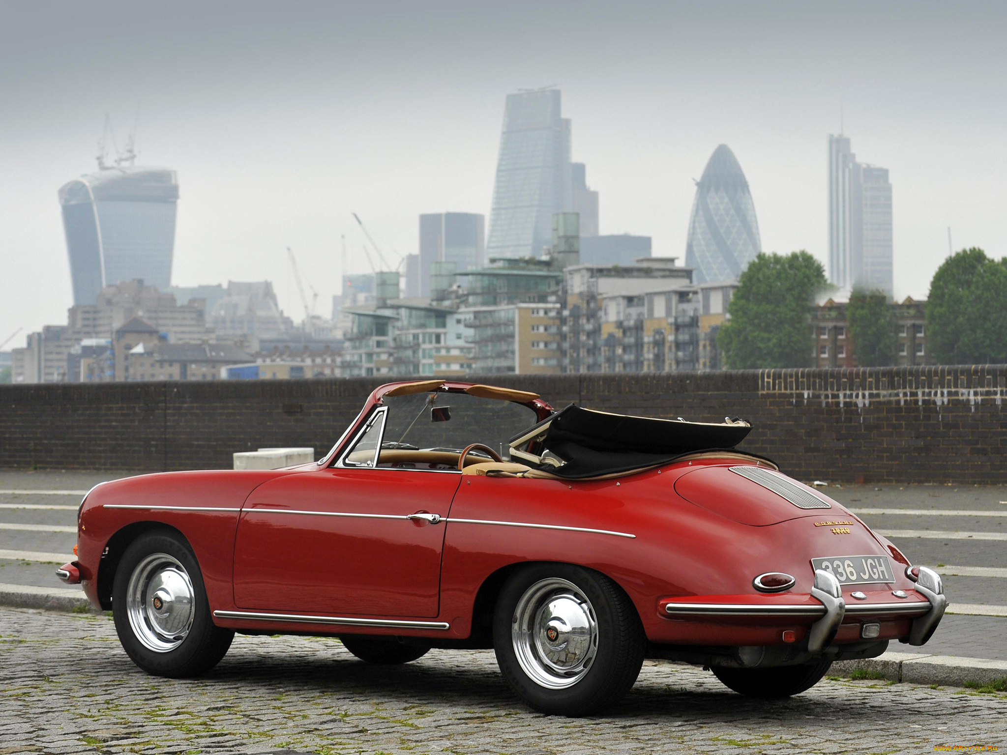 автомобили, porsche, 1600, uk-spec, reutter, красный, t5, 356b, cabriolet, super