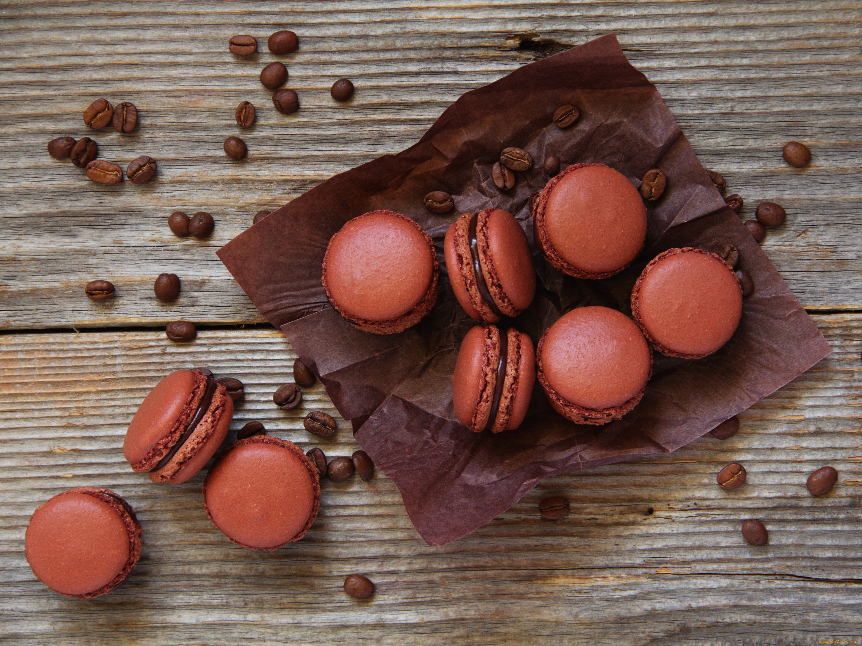 еда, макаруны, кофе