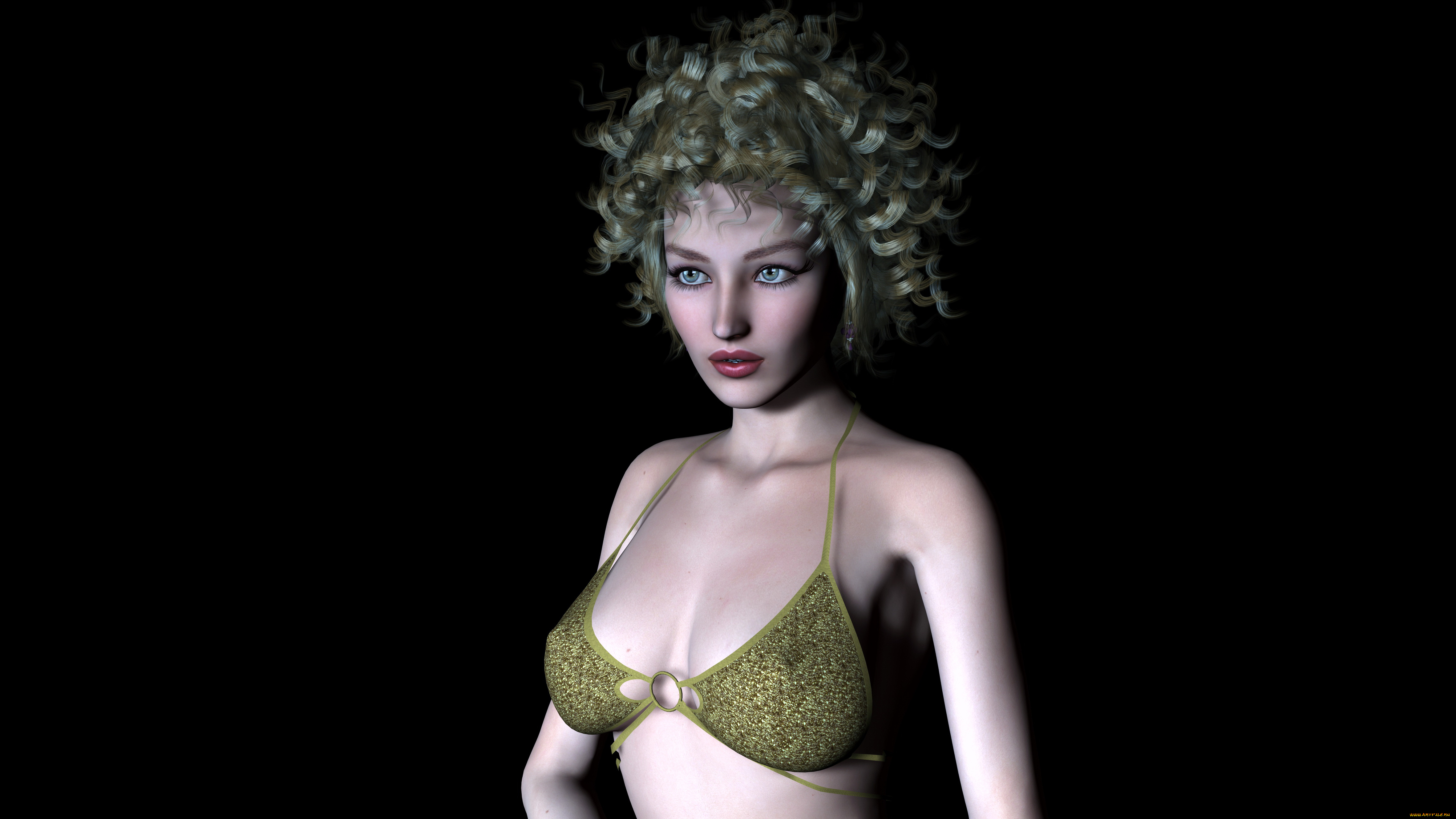 bunny, 3д, графика, люди, , people, взгляд, девушка