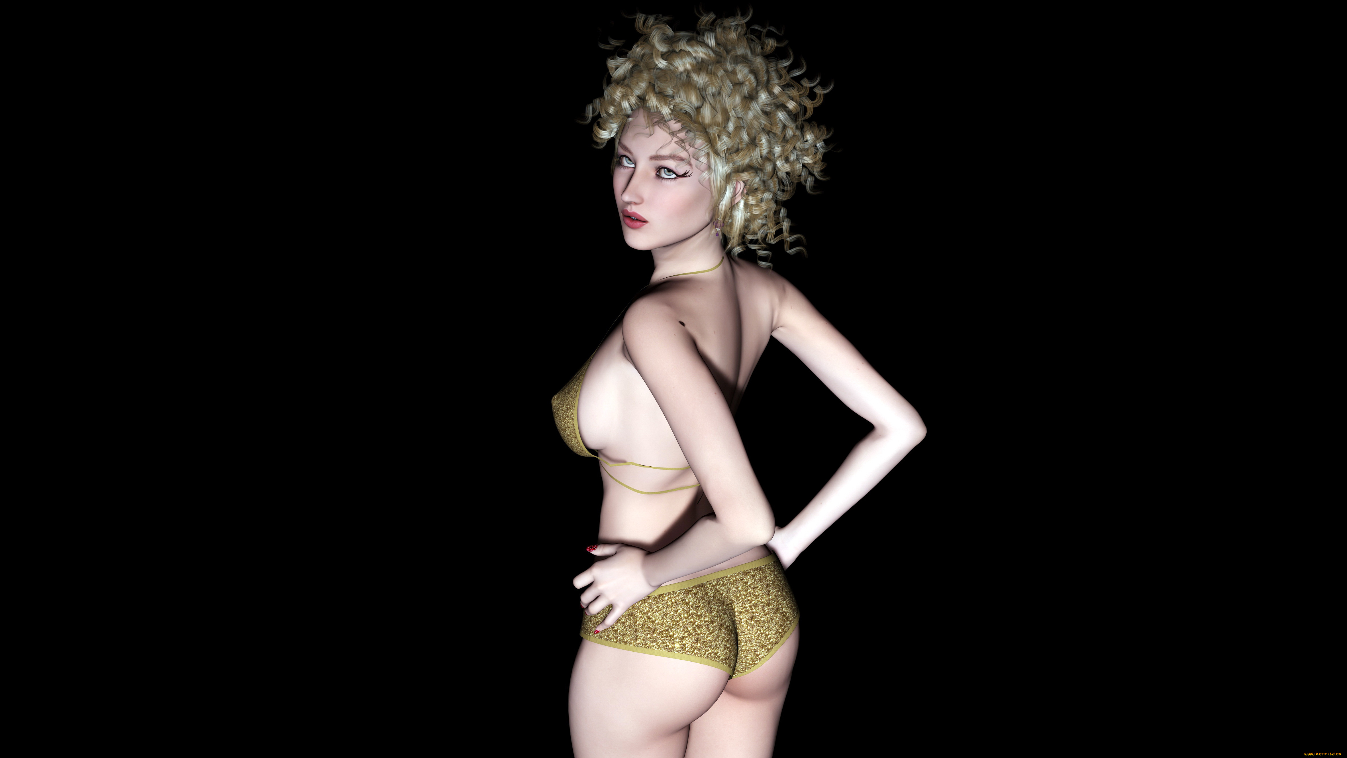 bunny, 3д, графика, люди, , people, взгляд, девушка