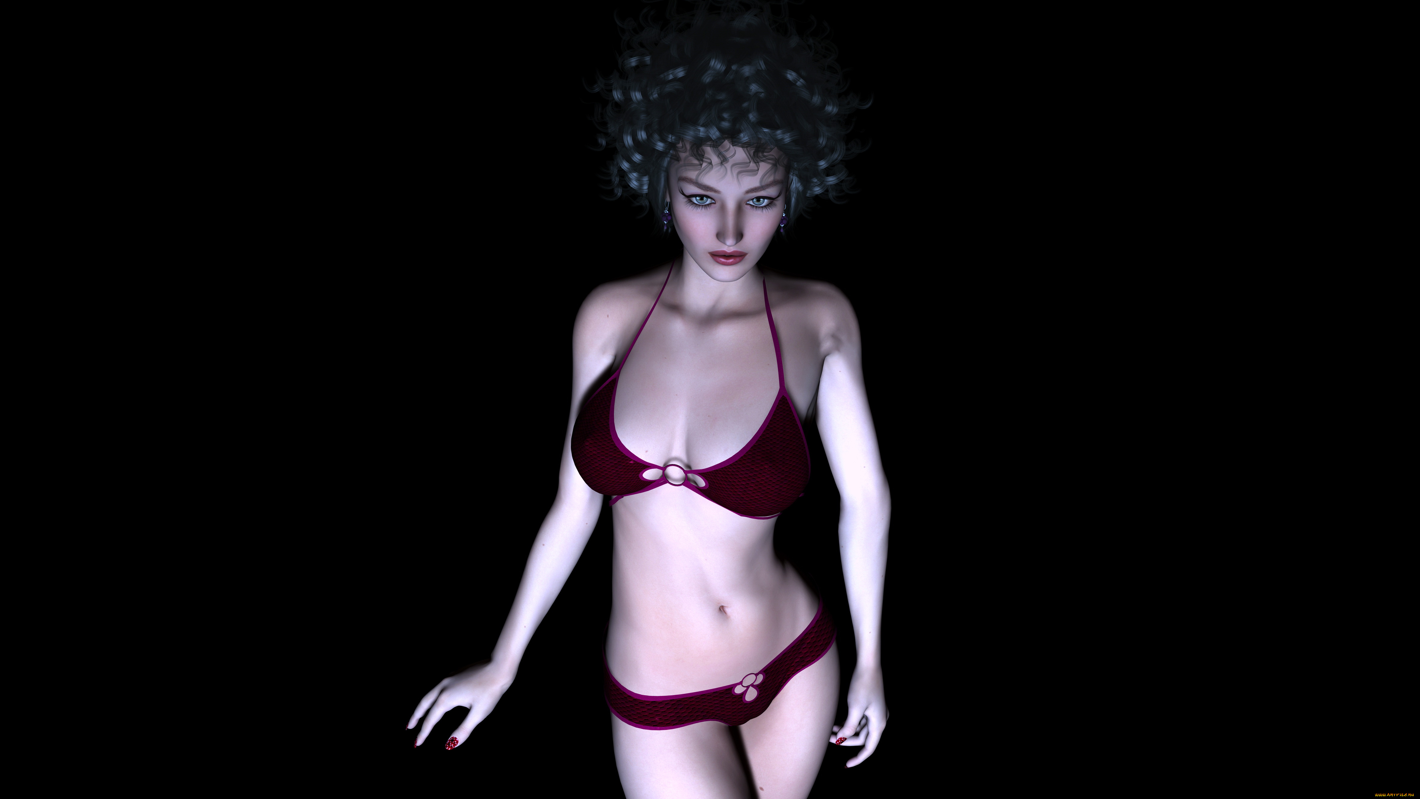 bunny, 3д, графика, люди, , people, взгляд, девушка