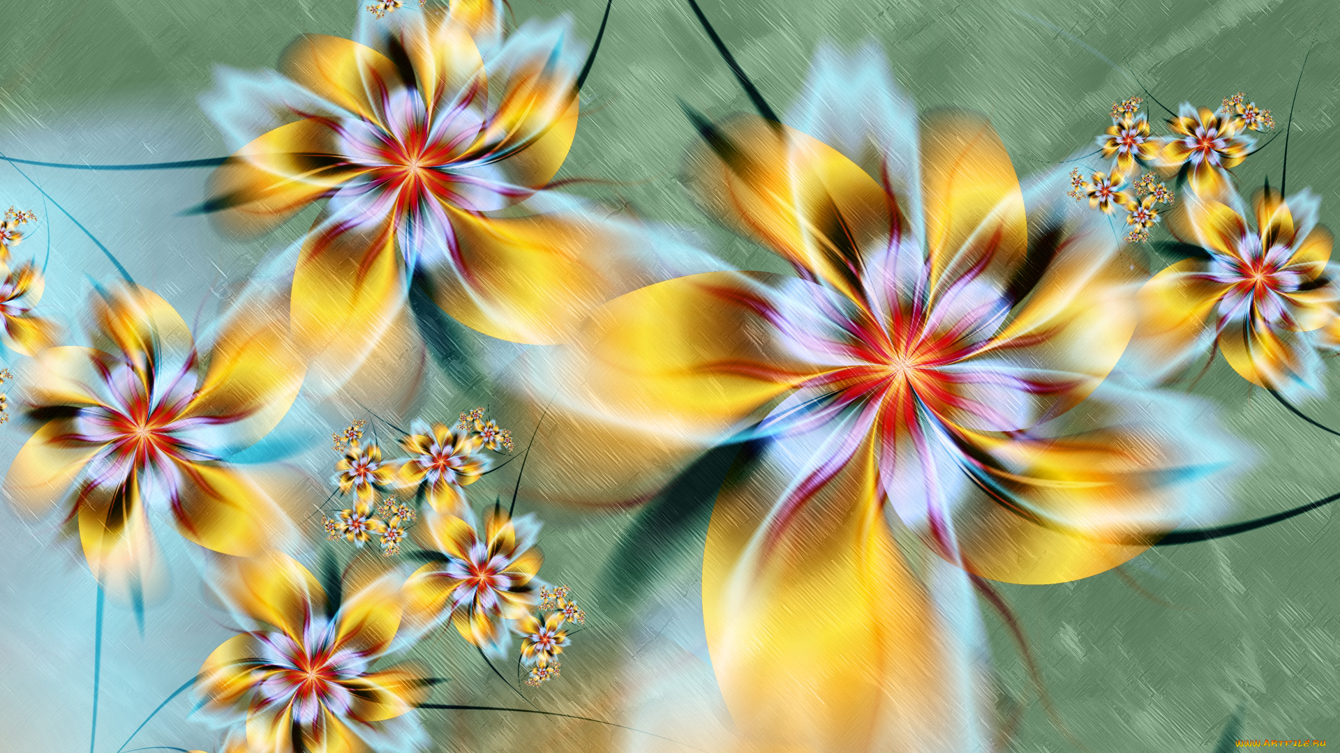 3д, графика, цветы, , flowers, фон, узор, лепестки, цвета