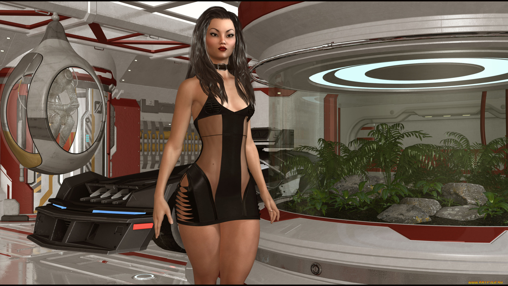 3д, графика, фантазия, , fantasy, девушка, взгляд, фон