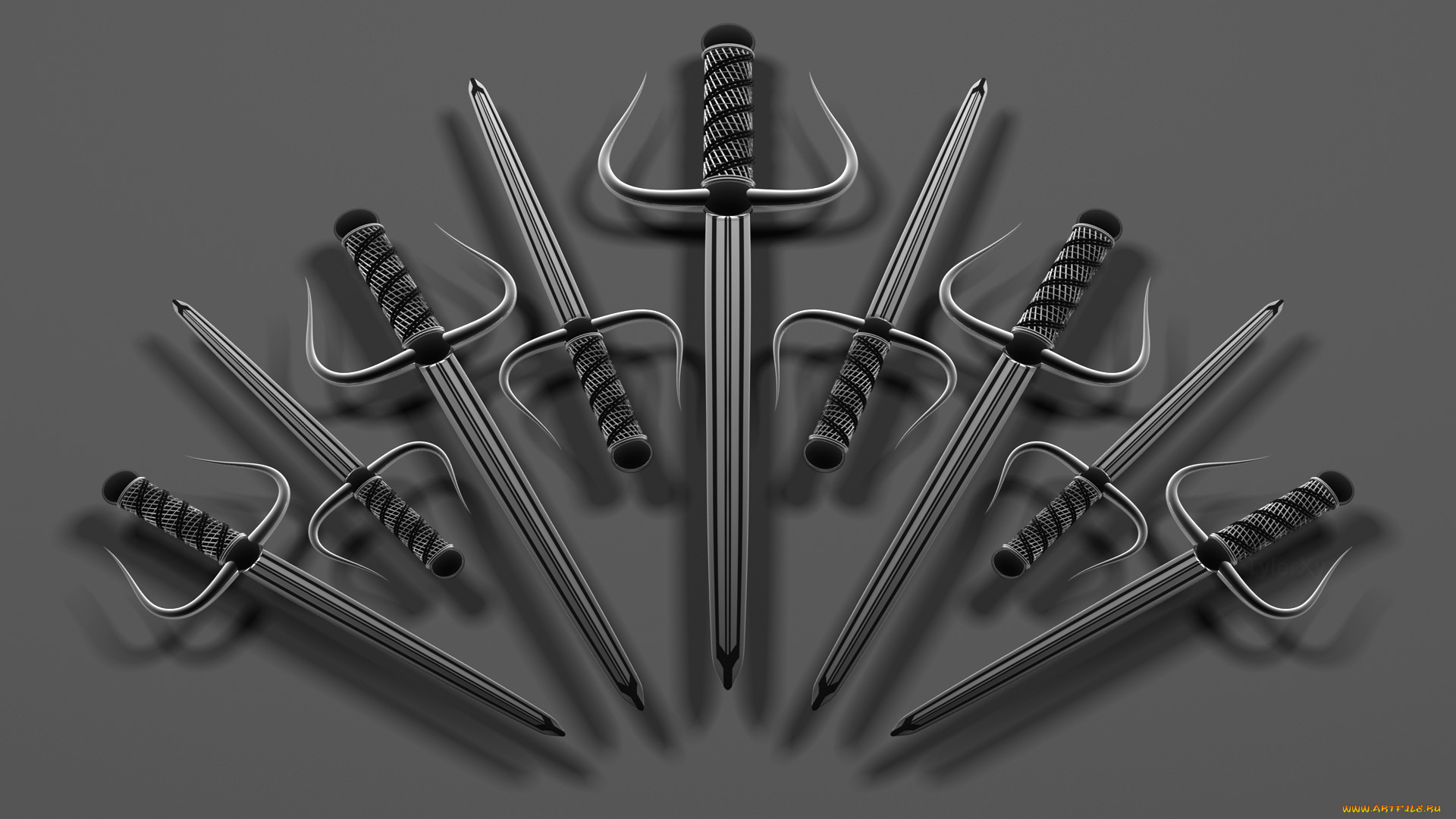 3д, графика, моделирование, , modeling, фон, мечи