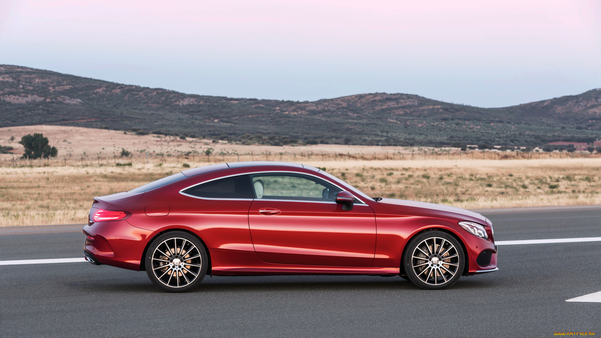 автомобили, mercedes-benz, line, c, 250, d, amg, красный, мercedmes-benz, coupе, 4matic, 2015г, c205