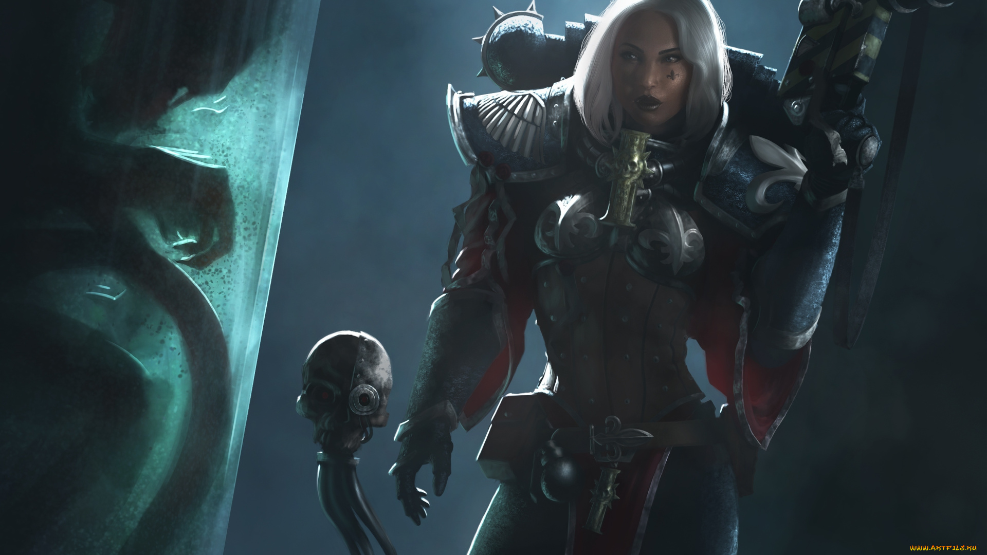 фэнтези, красавицы, и, чудовища, фантастика, девушка, art, warhammer, 40k, adepta, sororitas, sisters, battle