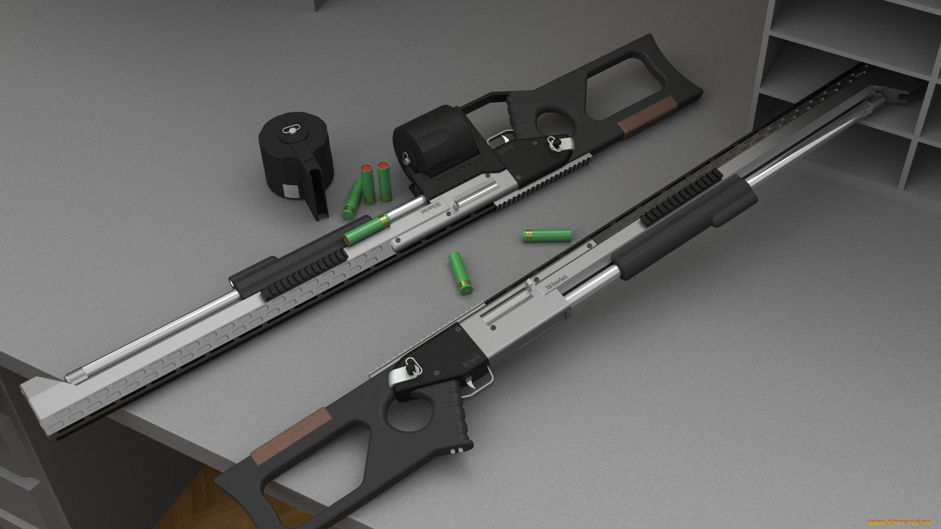 оружие, 3d, патроны, винтовки